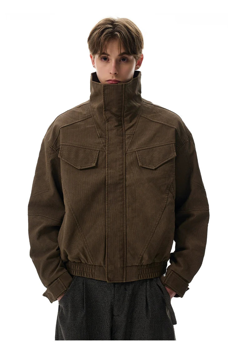 Vintage cleanfit deconstructed cut turtleneck jacket SIN0966