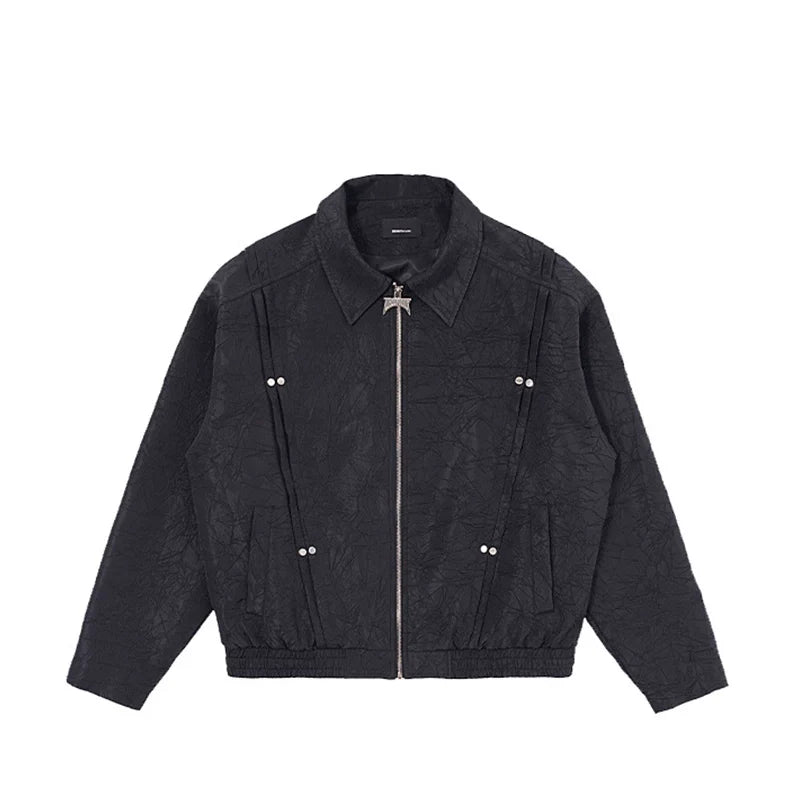 궈차오 아메리칸 레트로 클린핏 재킷 (남녀 공용), 트렌디한 브랜드 레이지 시크 코트 