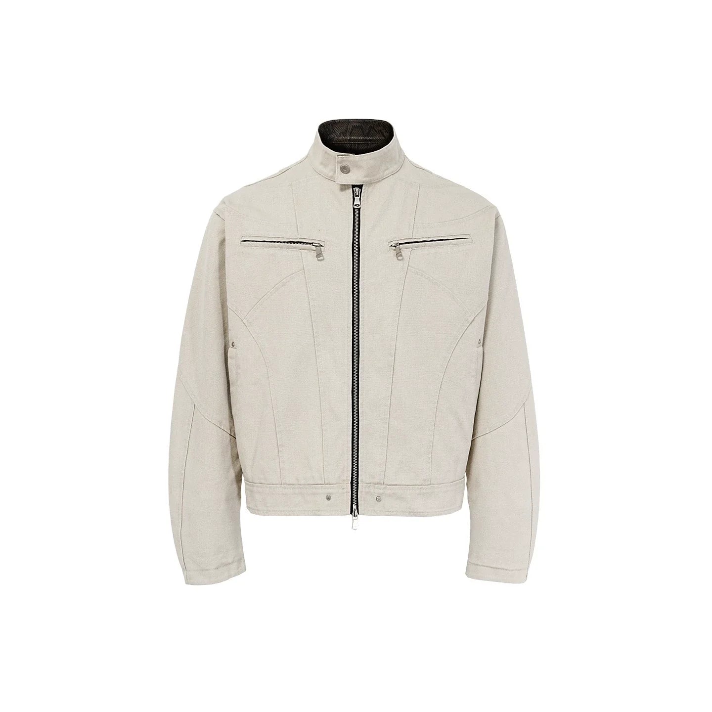 두꺼운 워싱 캔버스 소재의 2세대 해링턴 재킷, 남성용 시안핏 툴링 스탠드업 재킷 