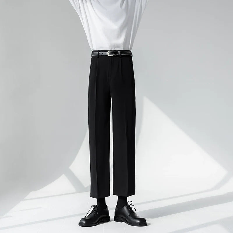 Straight casual wide-leg nine-point suit pants SIN0925
