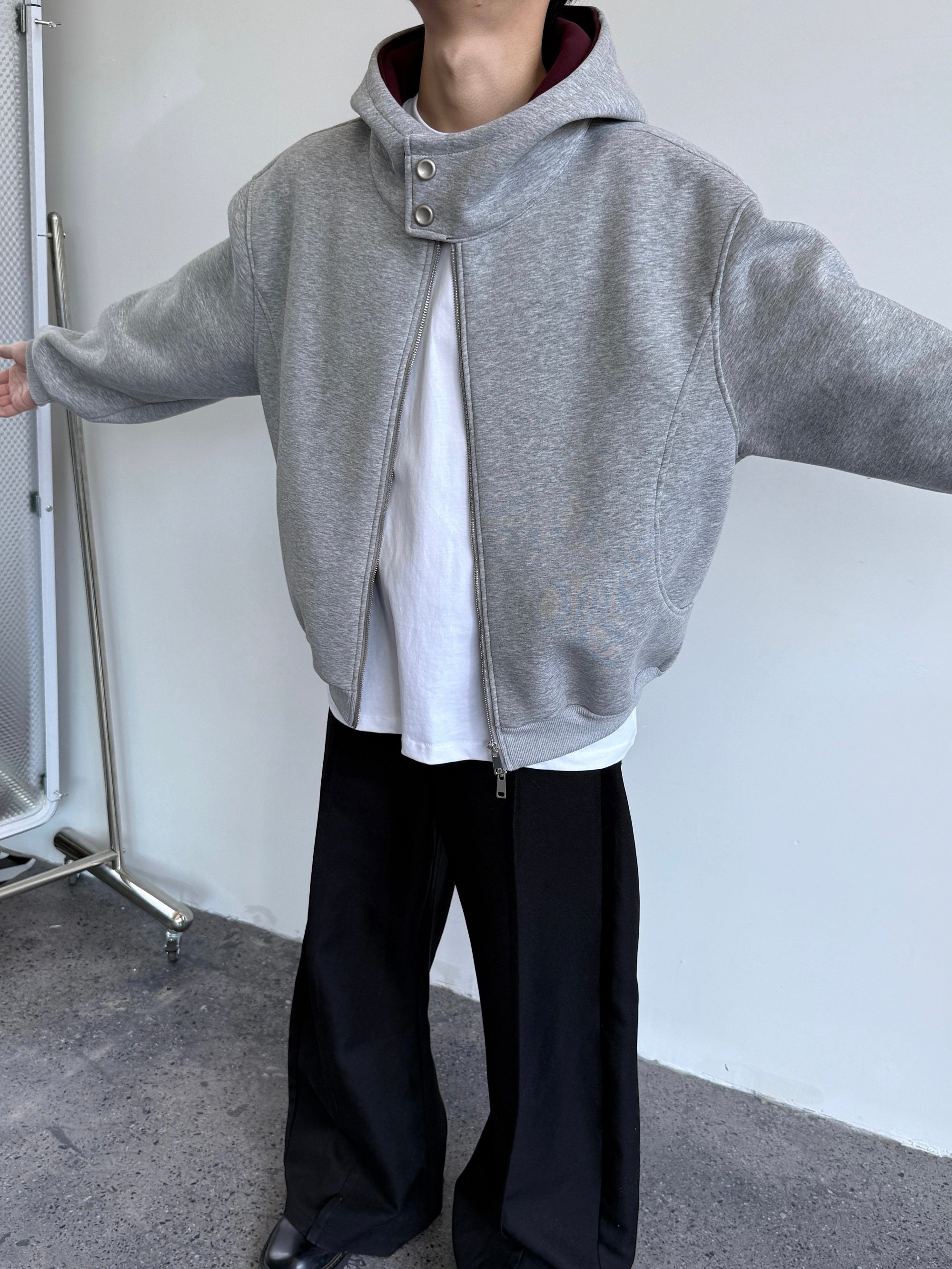 [플랫룸] 더블 지퍼 후드 재킷 st2069