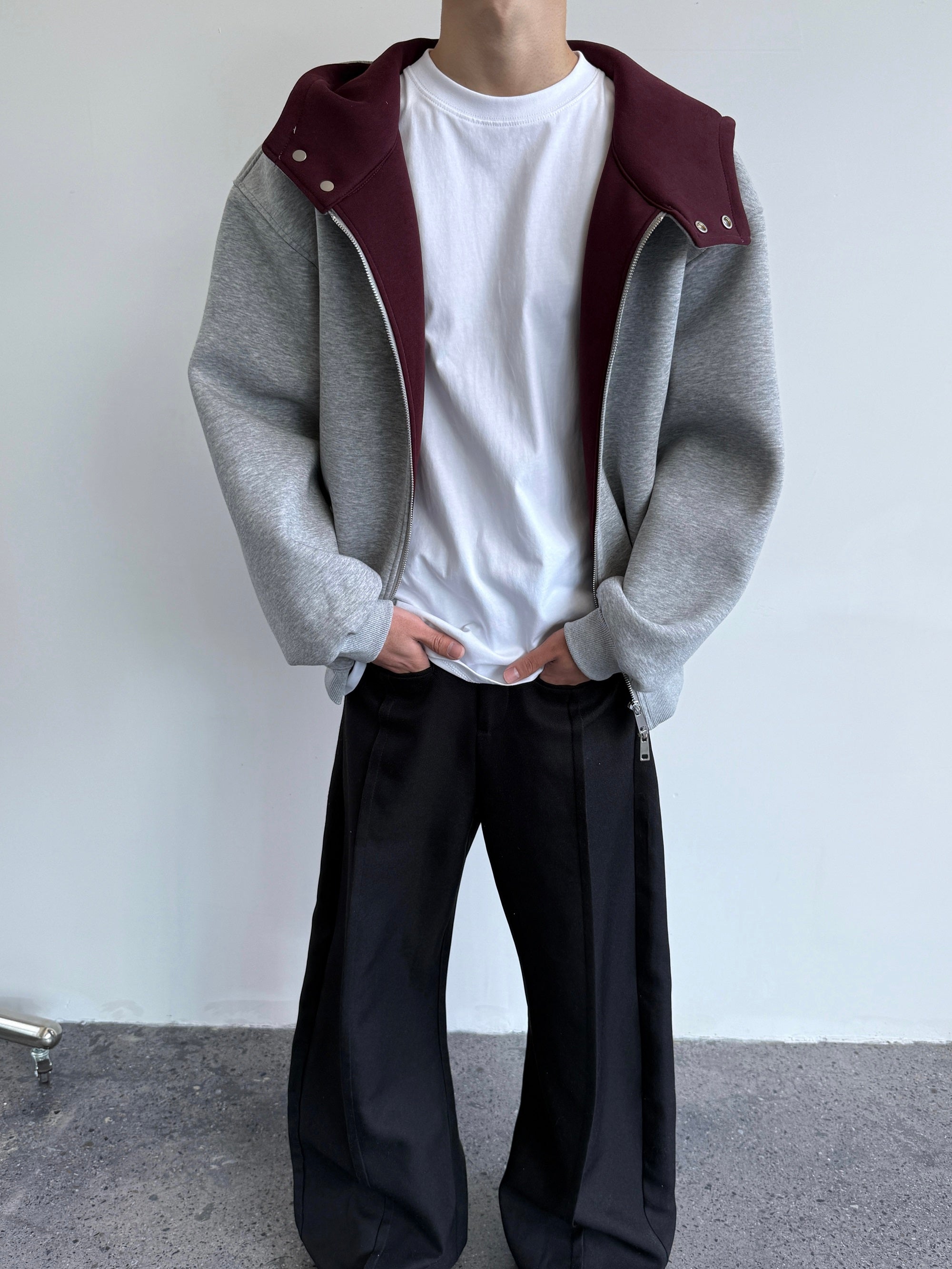 [플랫룸] 더블 지퍼 후드 재킷 st2069