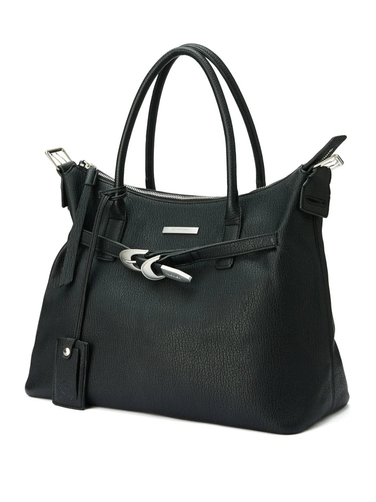 Ice pattern hand bag dual-purpose buckle vibe leather cleanfit commuter tote bag