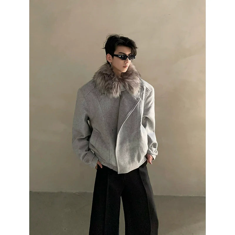 Winter American retro sweater cotton-padded coat men's thickened warm hooded jacket high-end cotton clothes tide