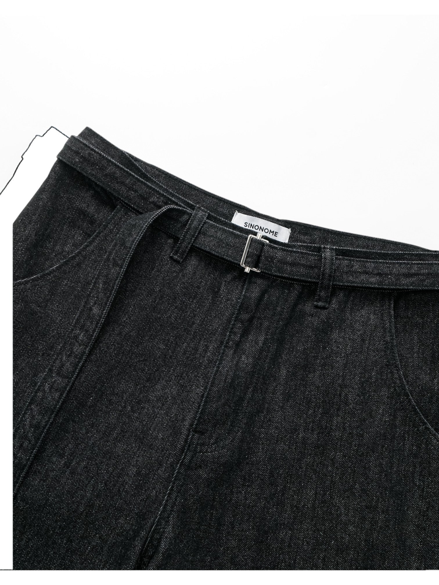 [SINONOME] DRAWSTRING A-CUT HEAVY JEANS st5021