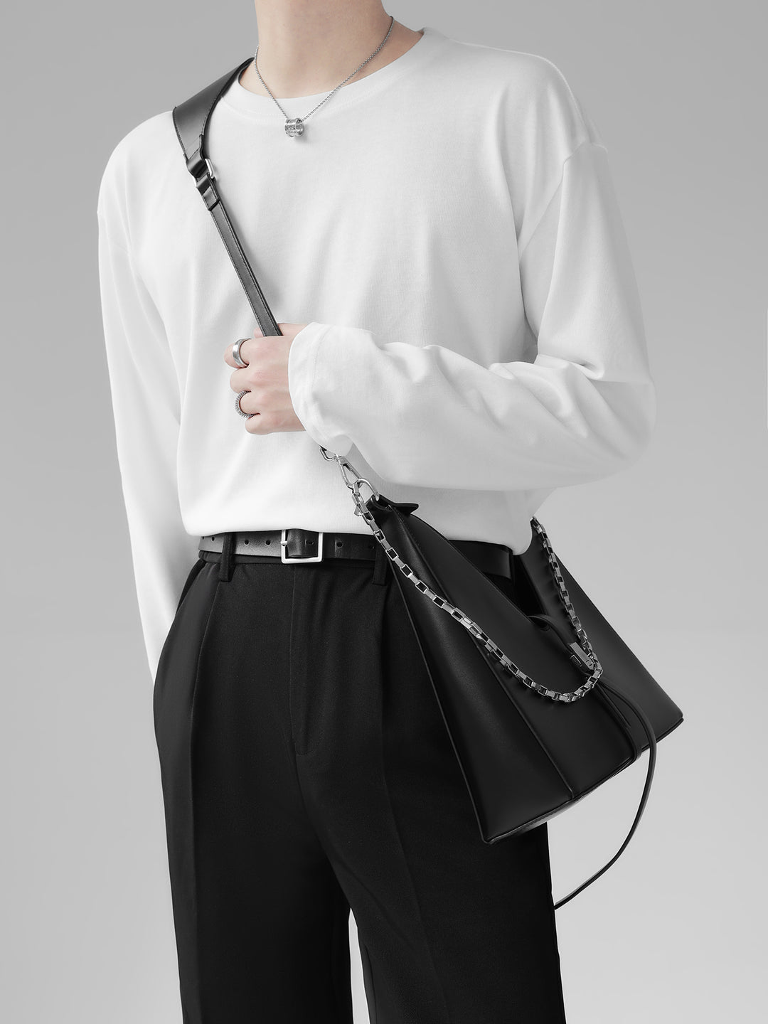 [HOHO] 자체 제작 고급 드레이프 솔리드 컬러 티셔츠 ST1750 