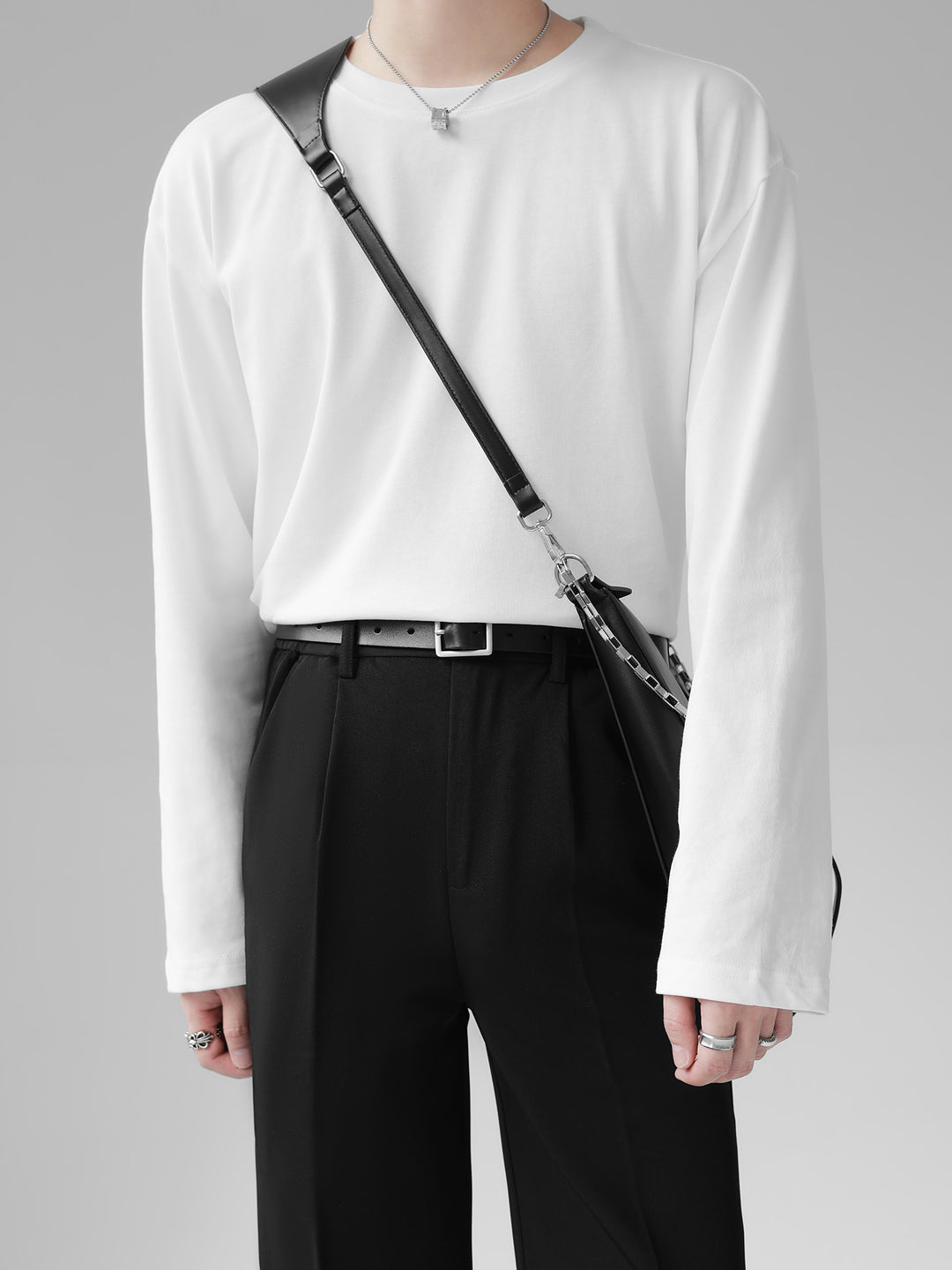 [HOHO] 자체 제작 고급 드레이프 솔리드 컬러 티셔츠 ST1750 