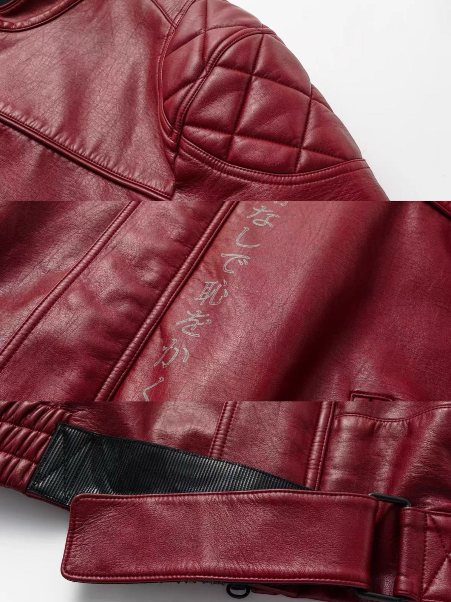 [REGEN ZONE] DRAGON-BLADE FAUX LEATHER JACKET st5026