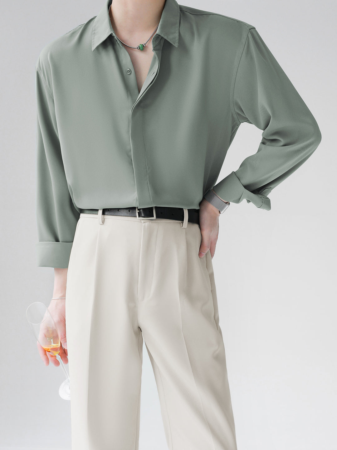 [HOHO] 심플 디자인 셔츠 st1120