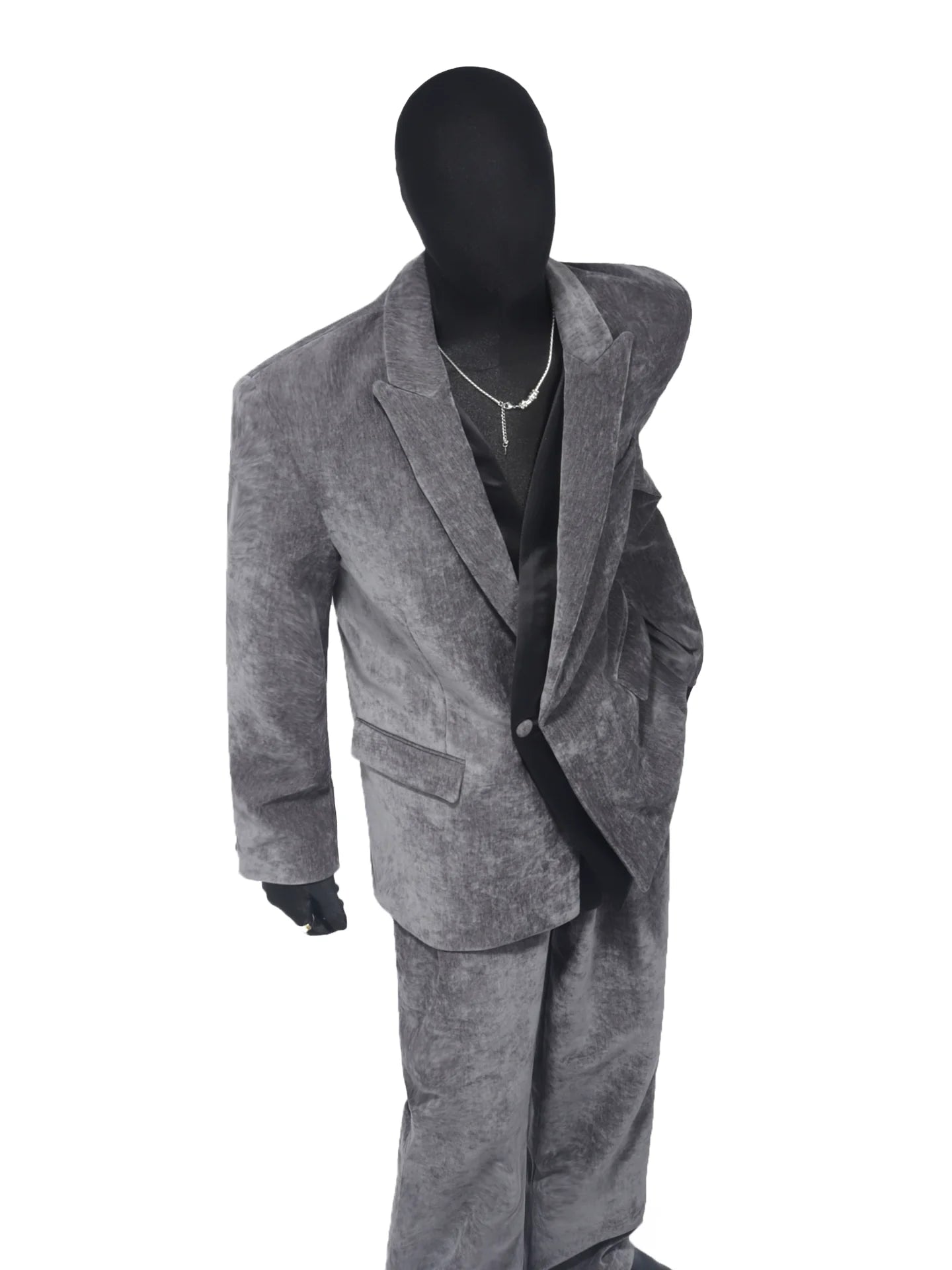 Chenilleanzug für Herren, Herbst und Winter, koreanische Interpretation des lässig-eleganten Cordblazers 