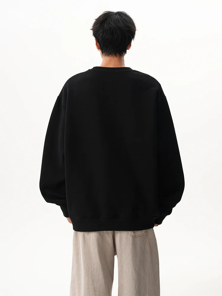 American Hasselblad line rivet sweater men and women winter high street couple crew neck inside loose design sports top SIN0896