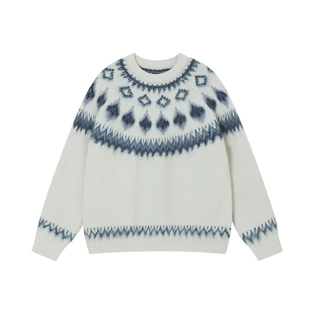 Vintage Jacquard Sweater Couple Sweater SIN0996