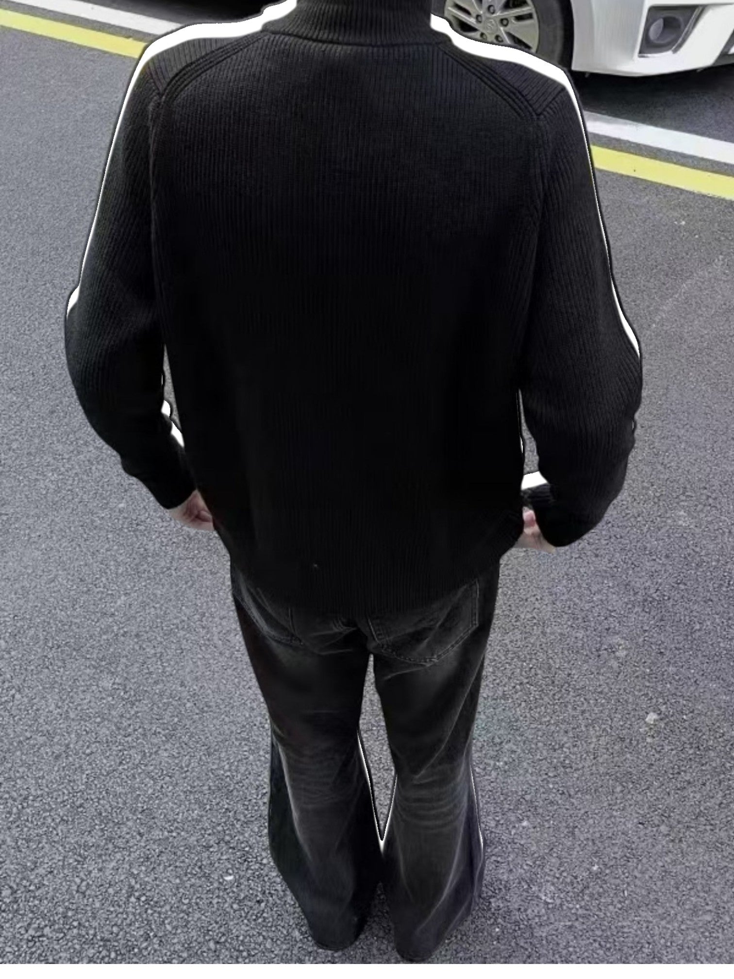 [WXB] 한국산 골지 지퍼업 하이칼라 셔츠 st4010