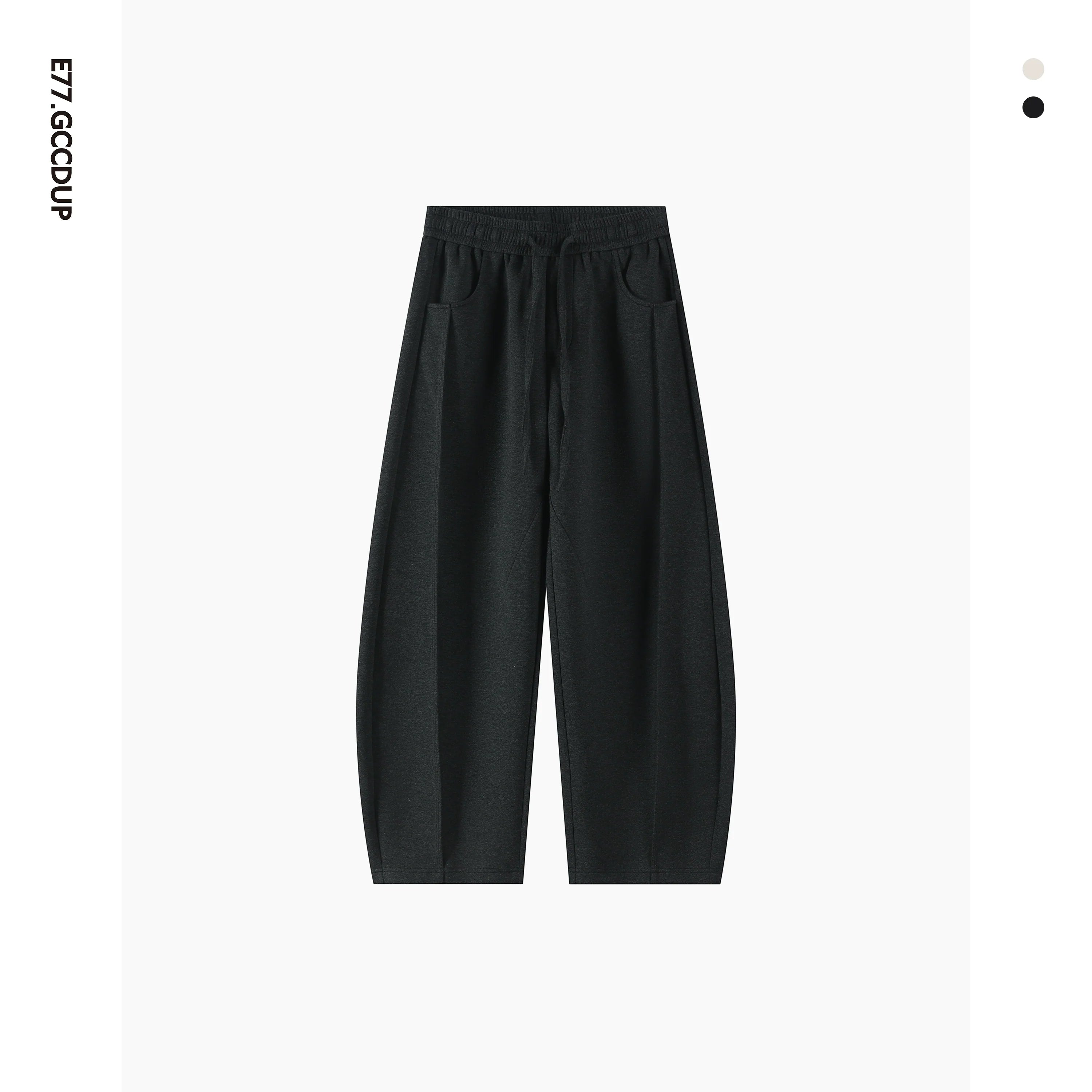 Wuyu 25cleanfit Herbst- und Winter-Jogginghose, locker und schlicht, mit krumm geschnittener Silhouette, lässige Hose