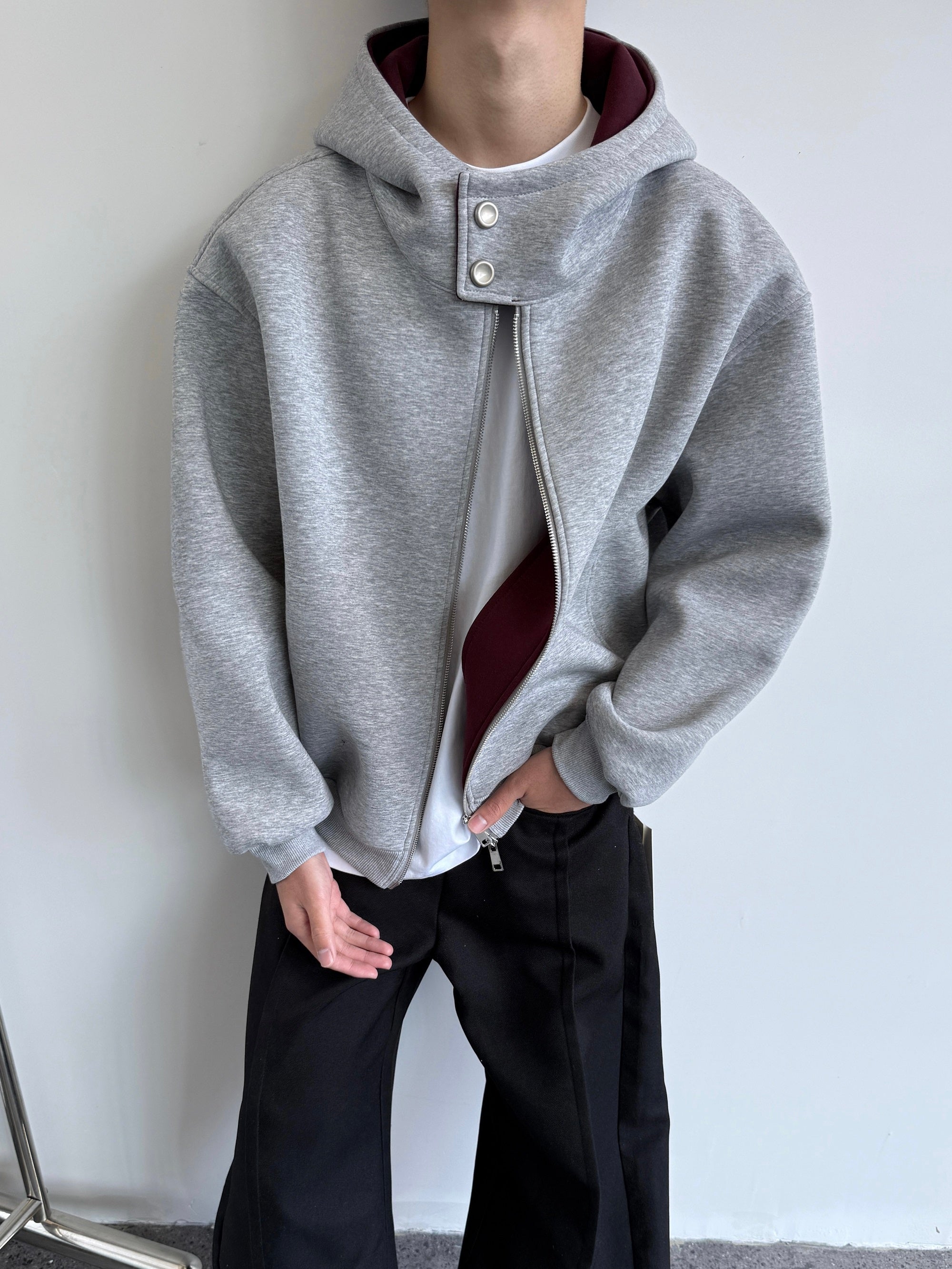 [플랫룸] 더블 지퍼 후드 재킷 st2069