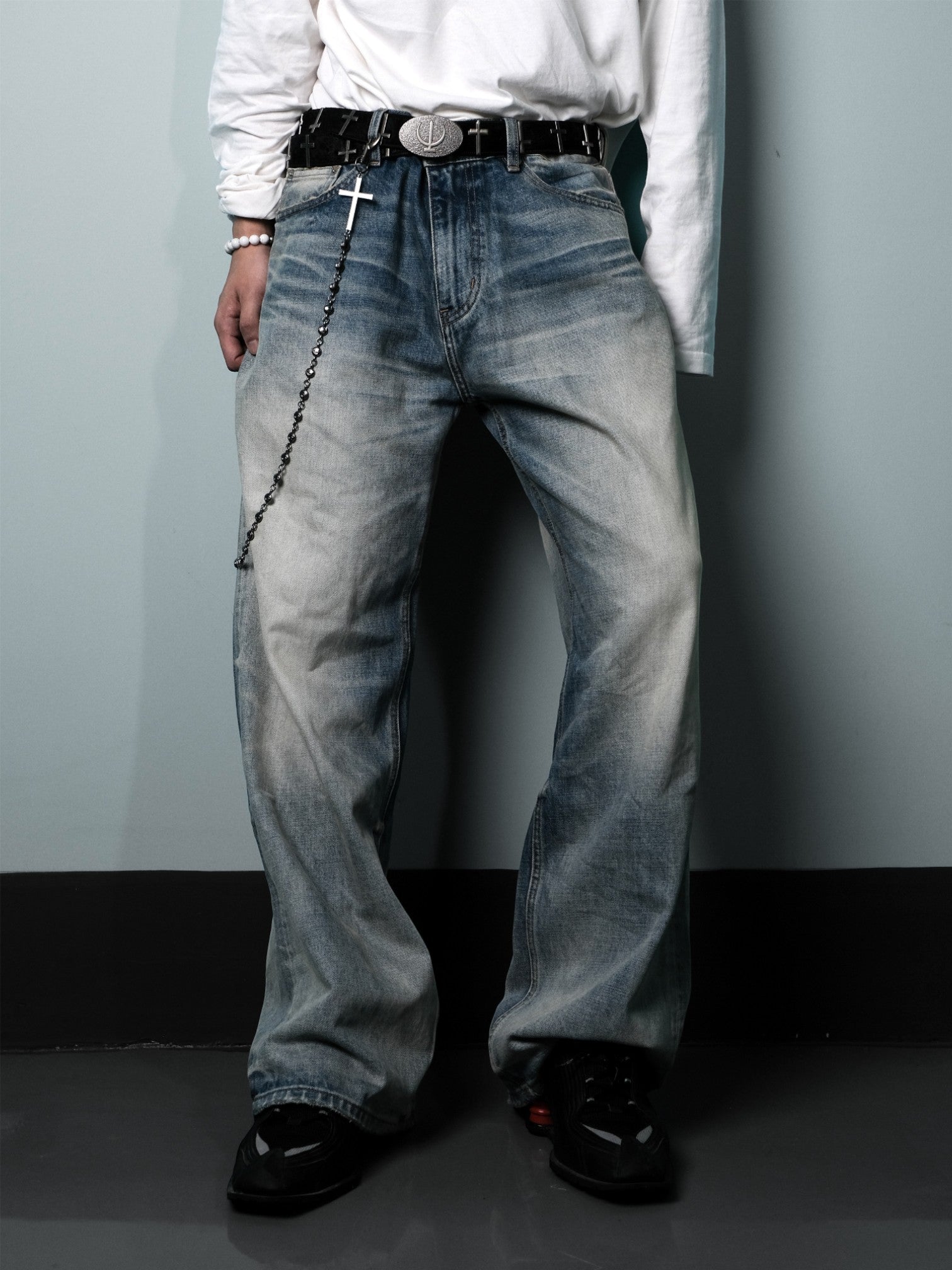 [TBR] WASHED A-CUT JEANS st5026