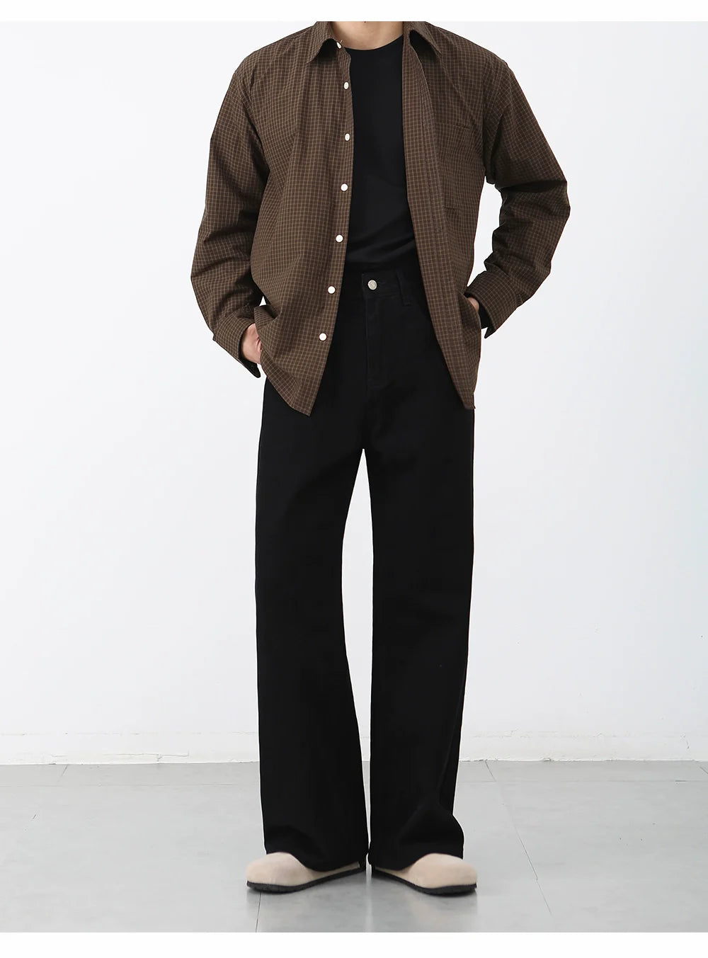 Black Jeans Men's Straight Casual Pants SIN0947