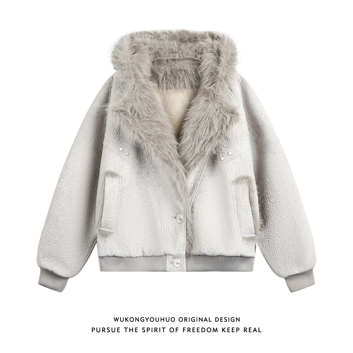 Winter American mountain carving deconstruction design warm cotton clothes men's tide brand couple thickened cotton clothes jacket