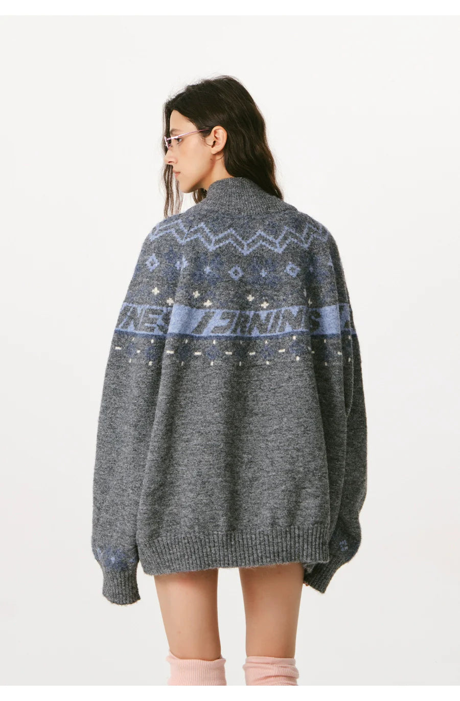 더블 지퍼 니트 스웨터 가디건 커플 스웨터 재킷 SIN0998 