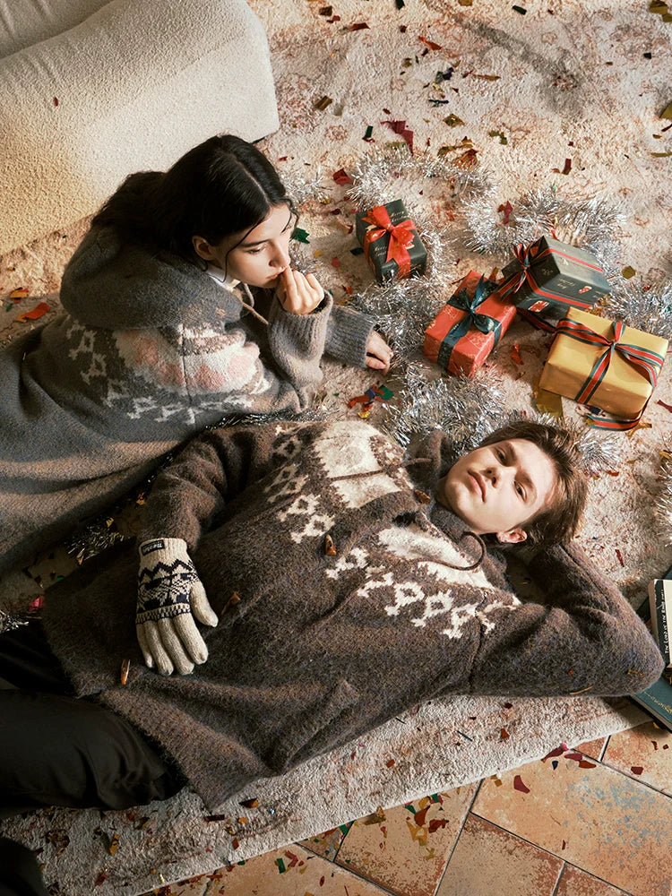 Christmas sweater couple hooded jacket SIN0997