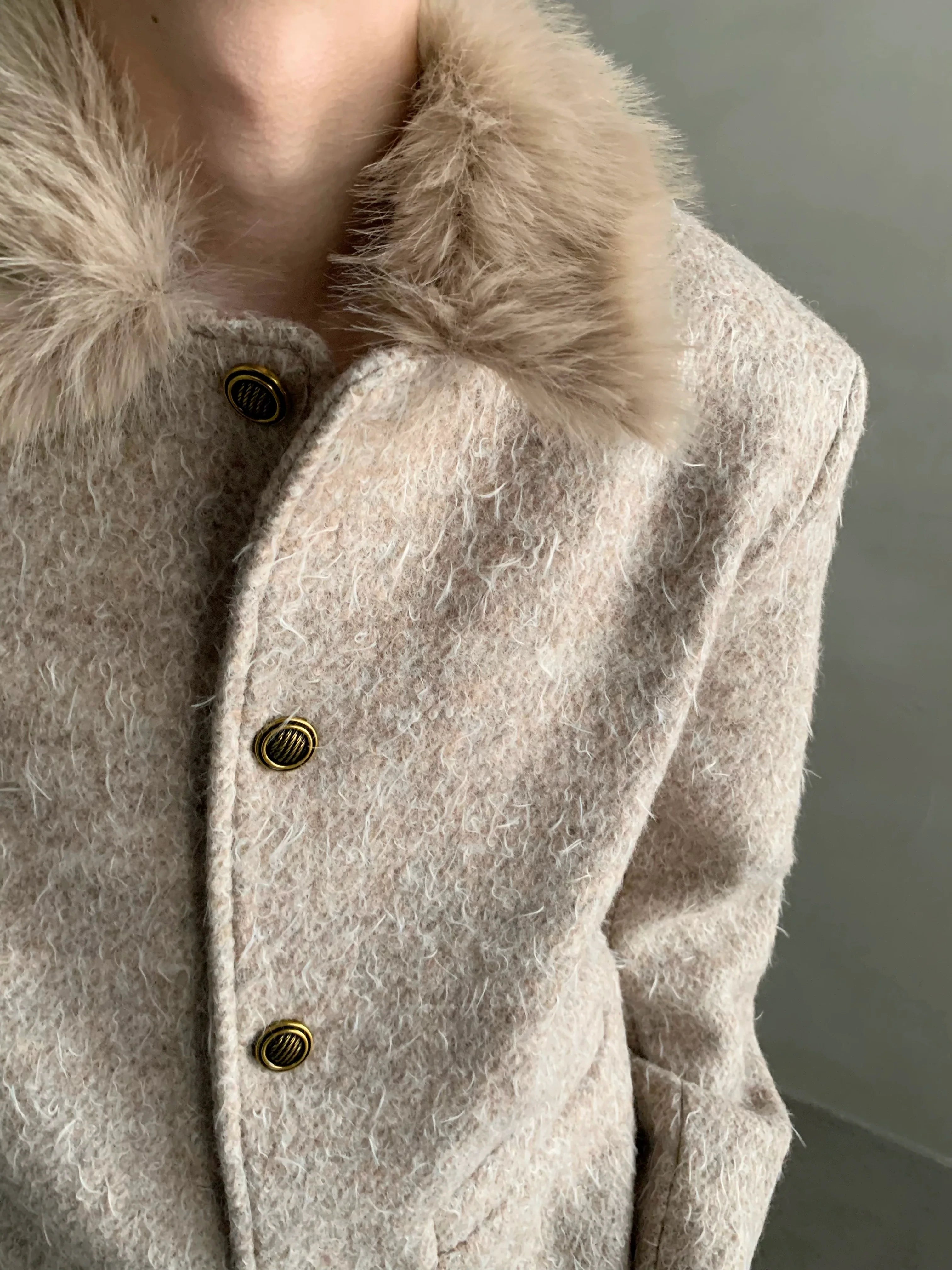 Winter light luxury high-end sense fur collar design sense small fragrant style jacket men's ruffian handsome top tide
