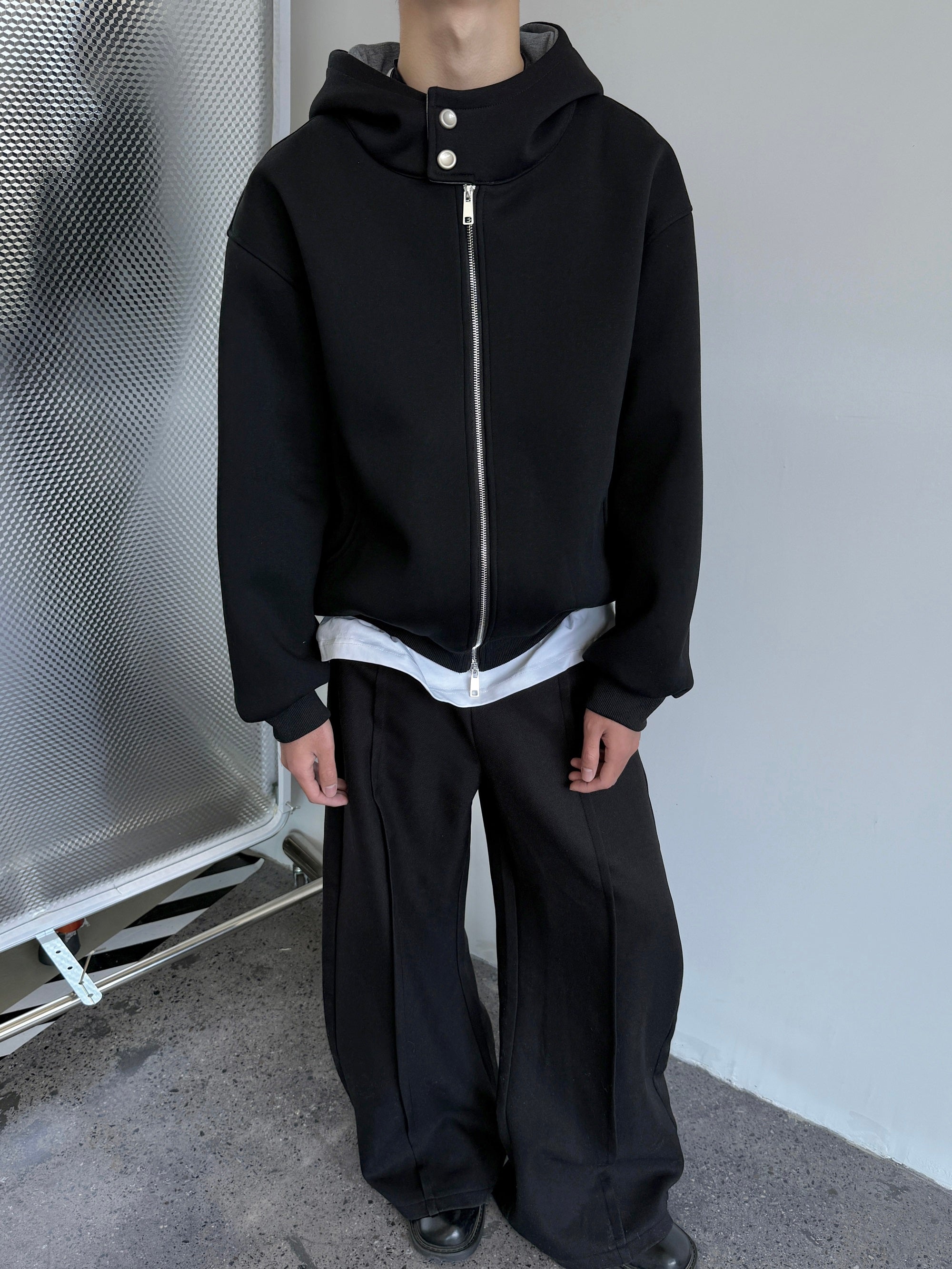 [플랫룸] 더블 지퍼 후드 재킷 st2069