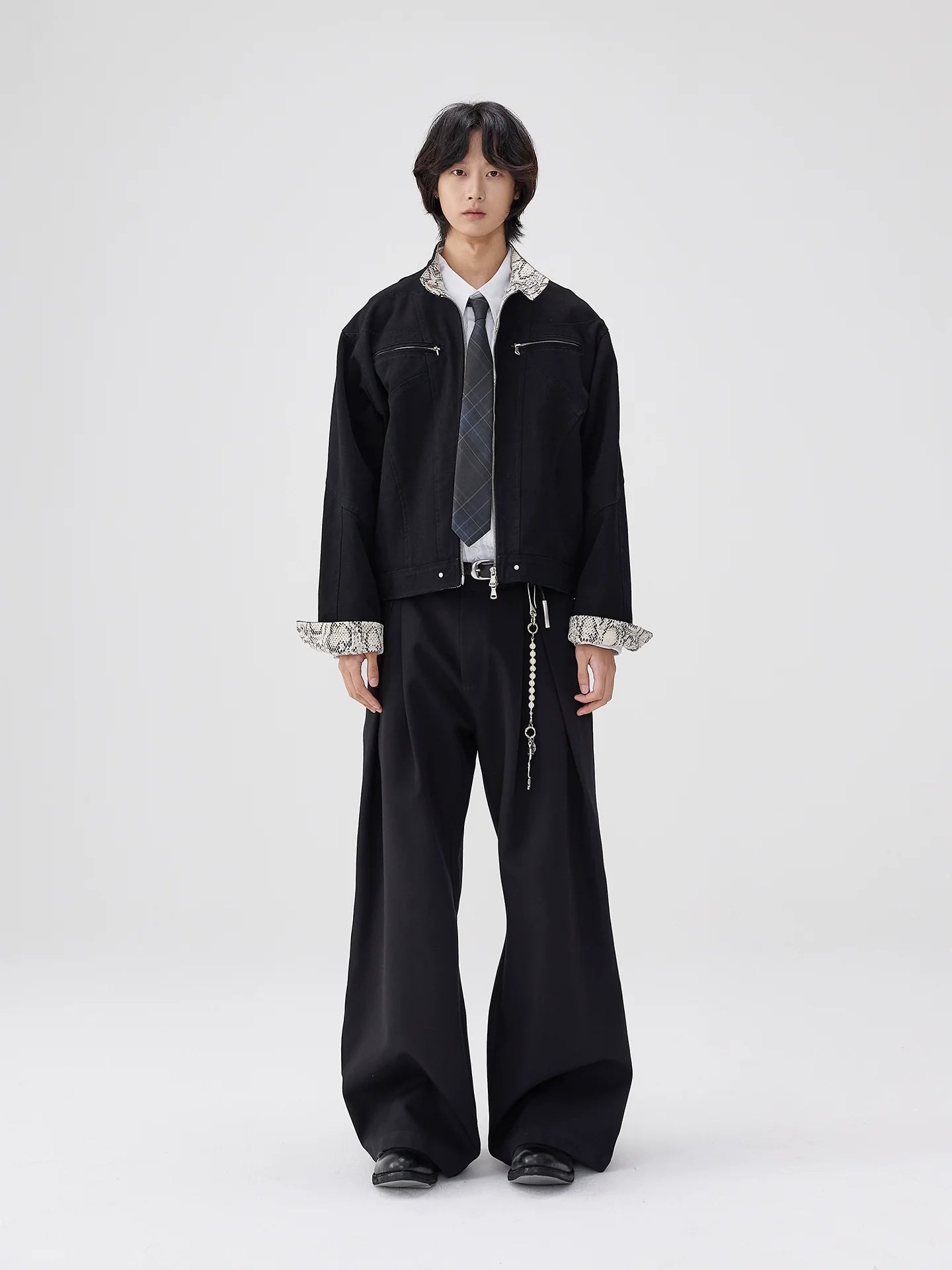 두꺼운 워싱 캔버스 소재의 2세대 해링턴 재킷, 남성용 시안핏 툴링 스탠드업 재킷 