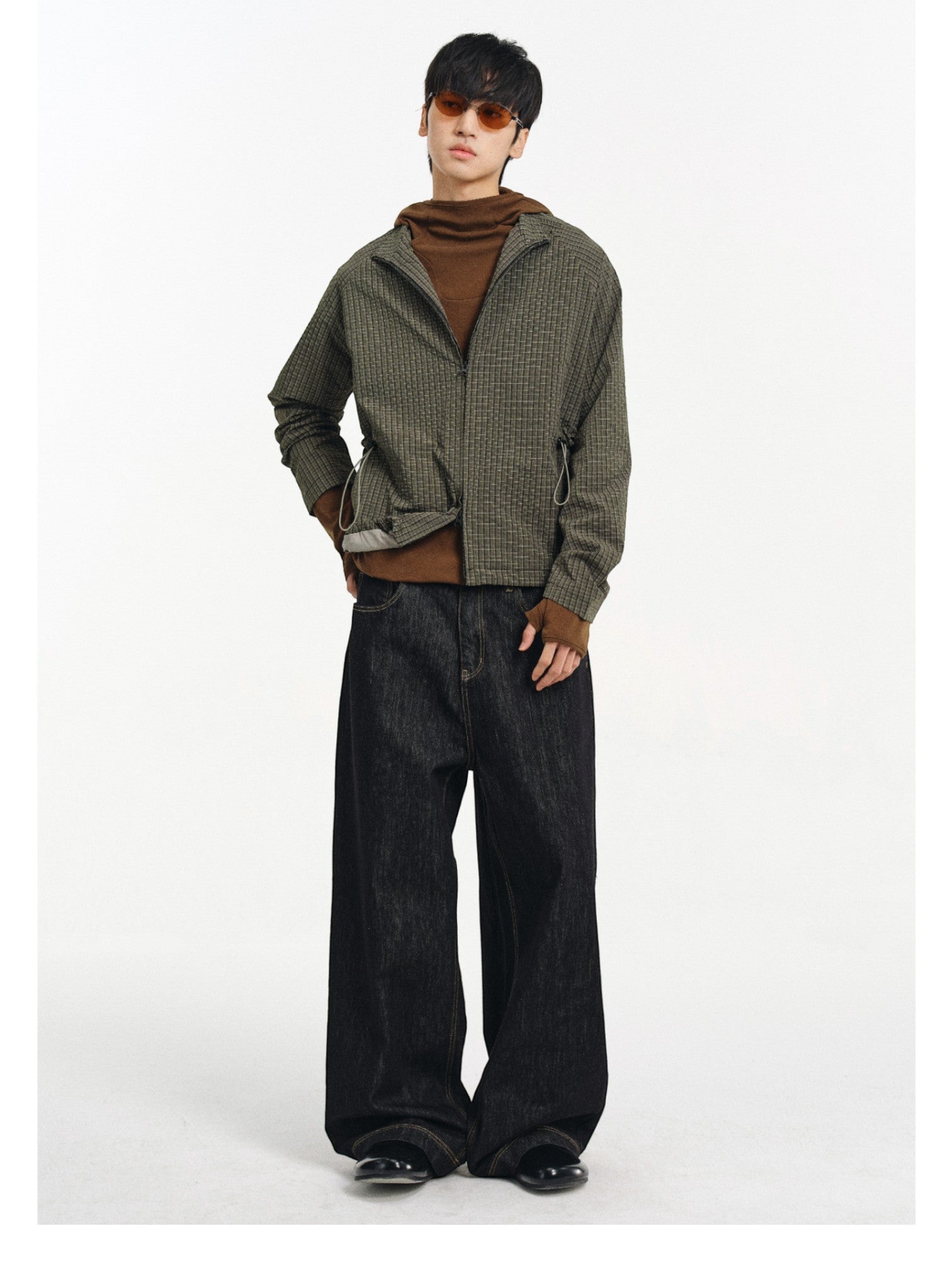 [DIMC] MESH TEXTURE HOODED JACKET st5021