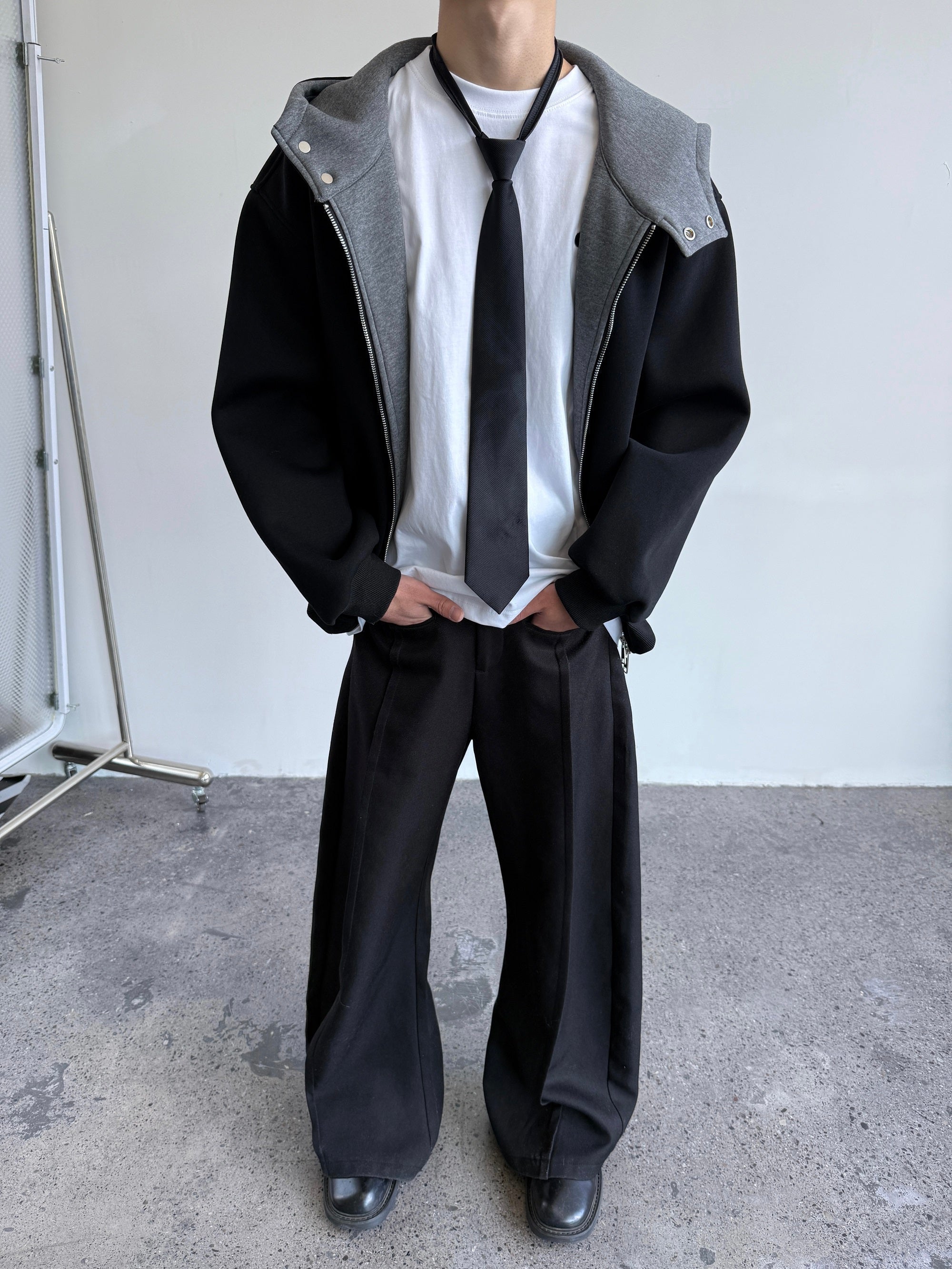 [플랫룸] 더블 지퍼 후드 재킷 st2069