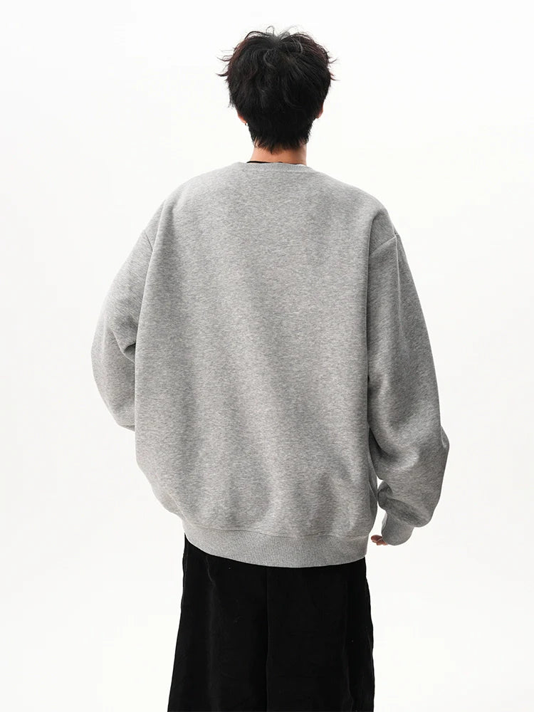 American Hasselblad line rivet sweater men and women winter high street couple crew neck inside loose design sports top SIN0896