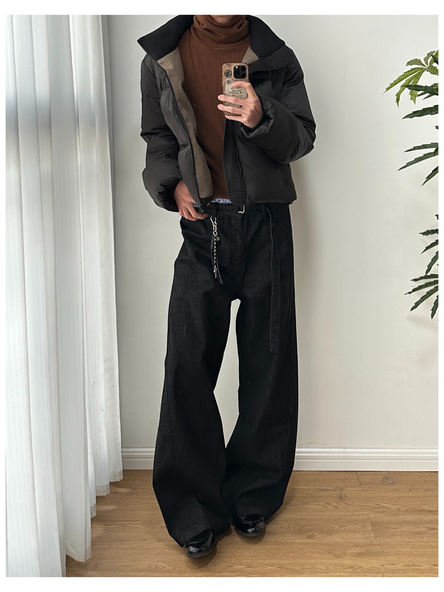 [SINONOME] DRAWSTRING A-CUT HEAVY JEANS st5021