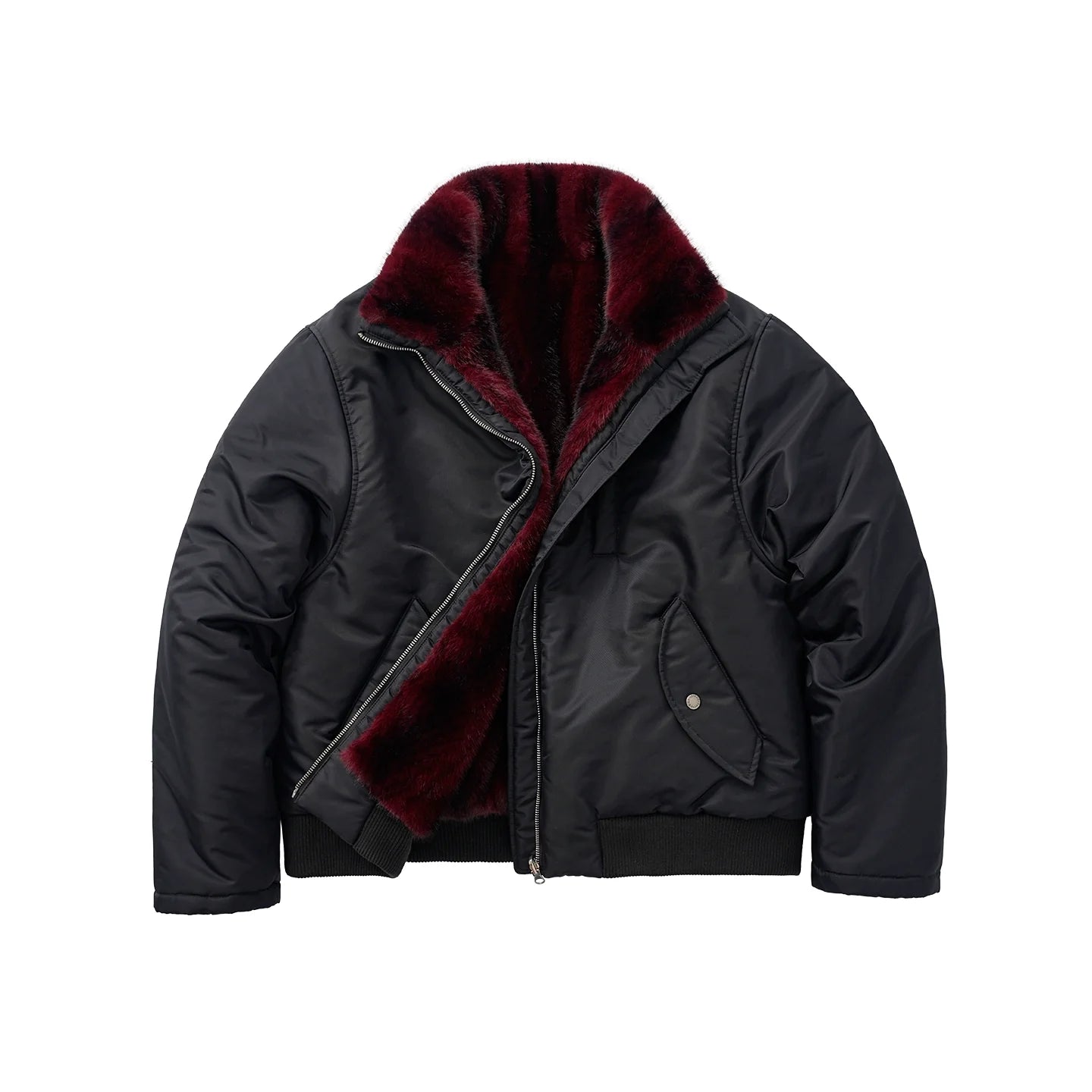 Mountain carving imitation wolf hair wears stand-up collar cotton clothes for men and women 3M new Shirley G cotton jacket on both sides