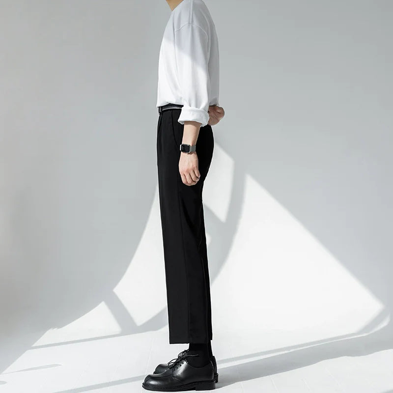 Straight casual wide-leg nine-point suit pants SIN0925