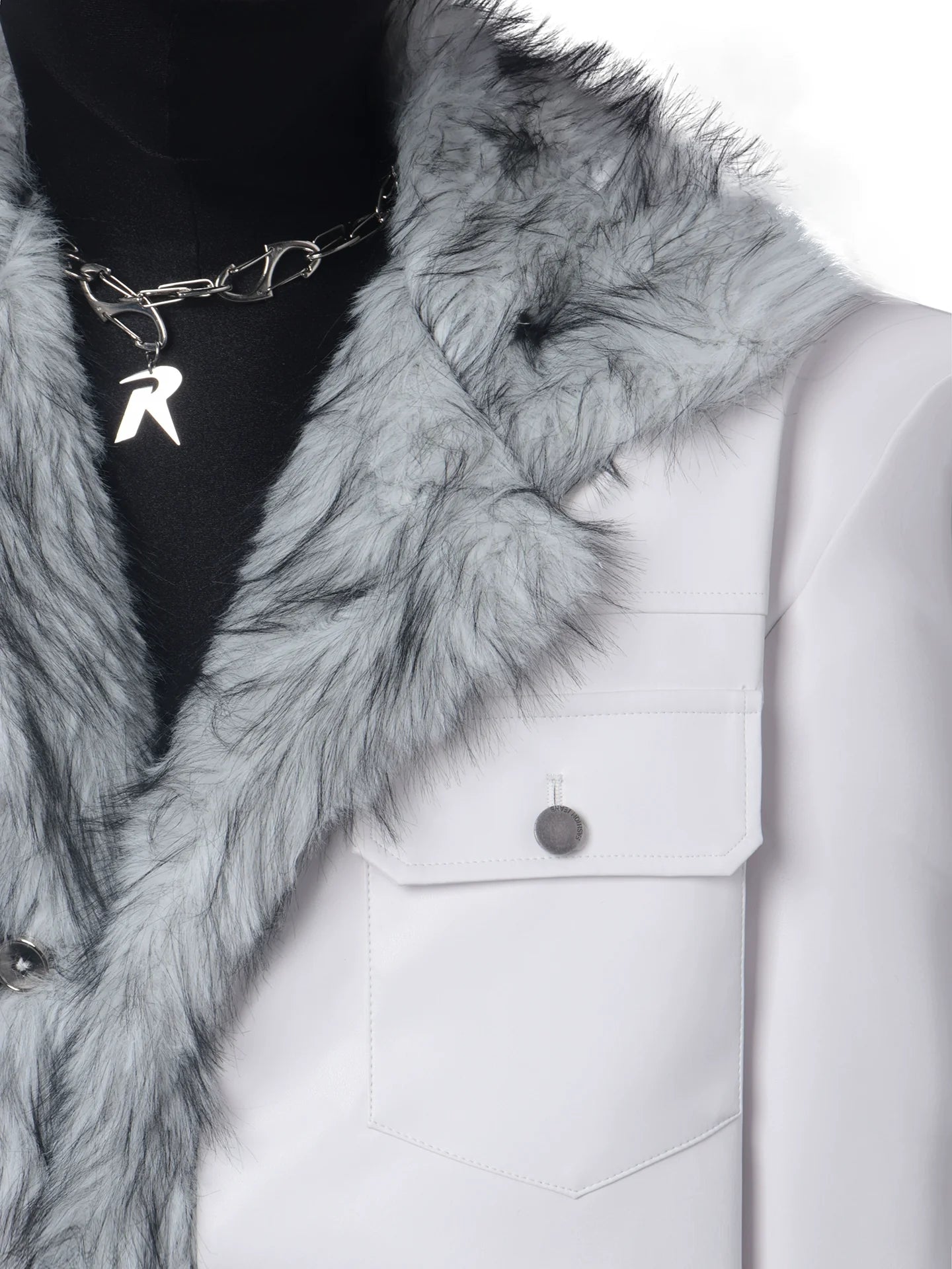 Black Clothes Premium Sense Large Fur Collar Seat Mountain Carving Jacket Men's Winter Fleece Short Jacket Cotton Clothing Tide