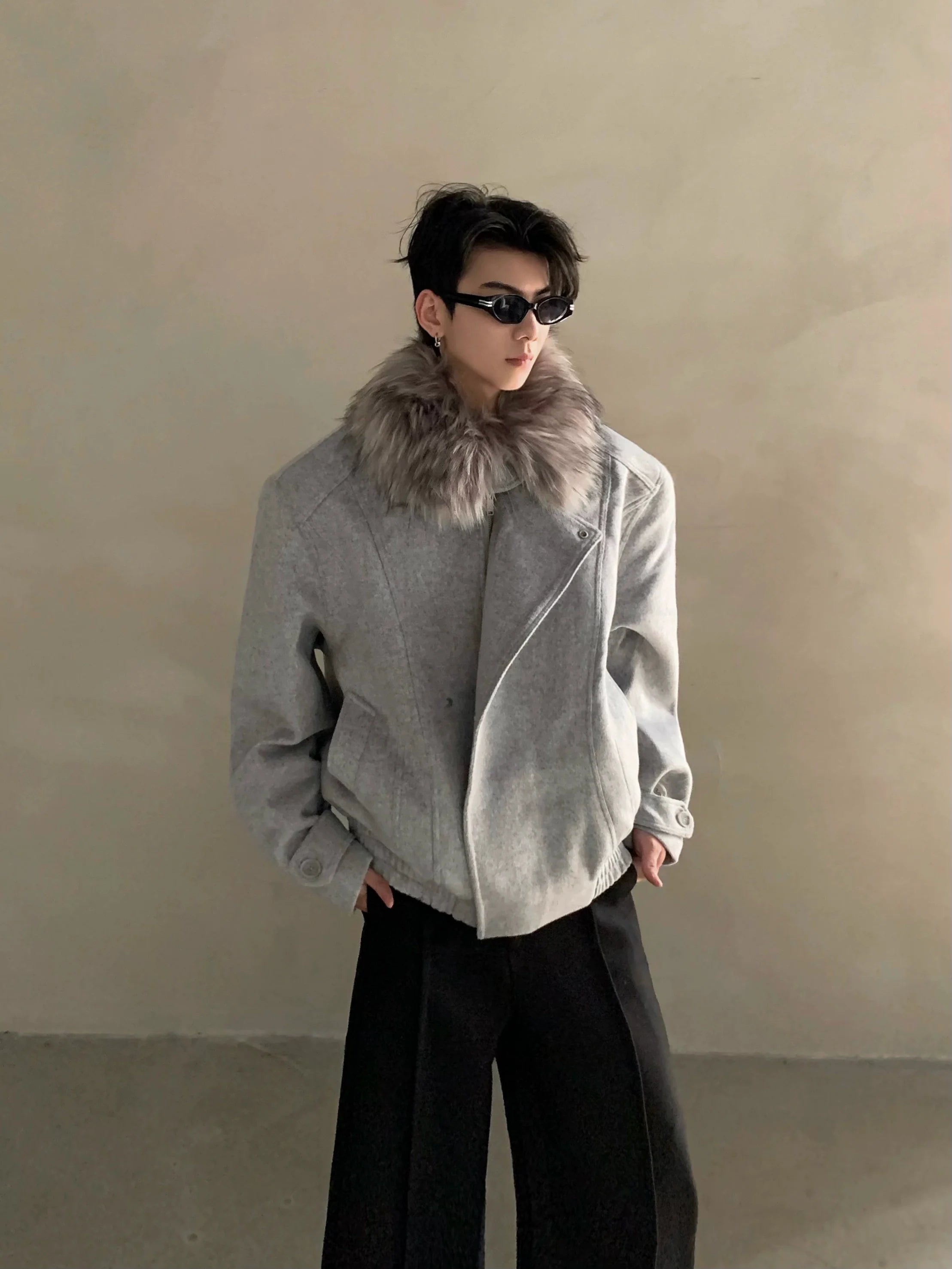 Winter American retro sweater cotton-padded coat men's thickened warm hooded jacket high-end cotton clothes tide