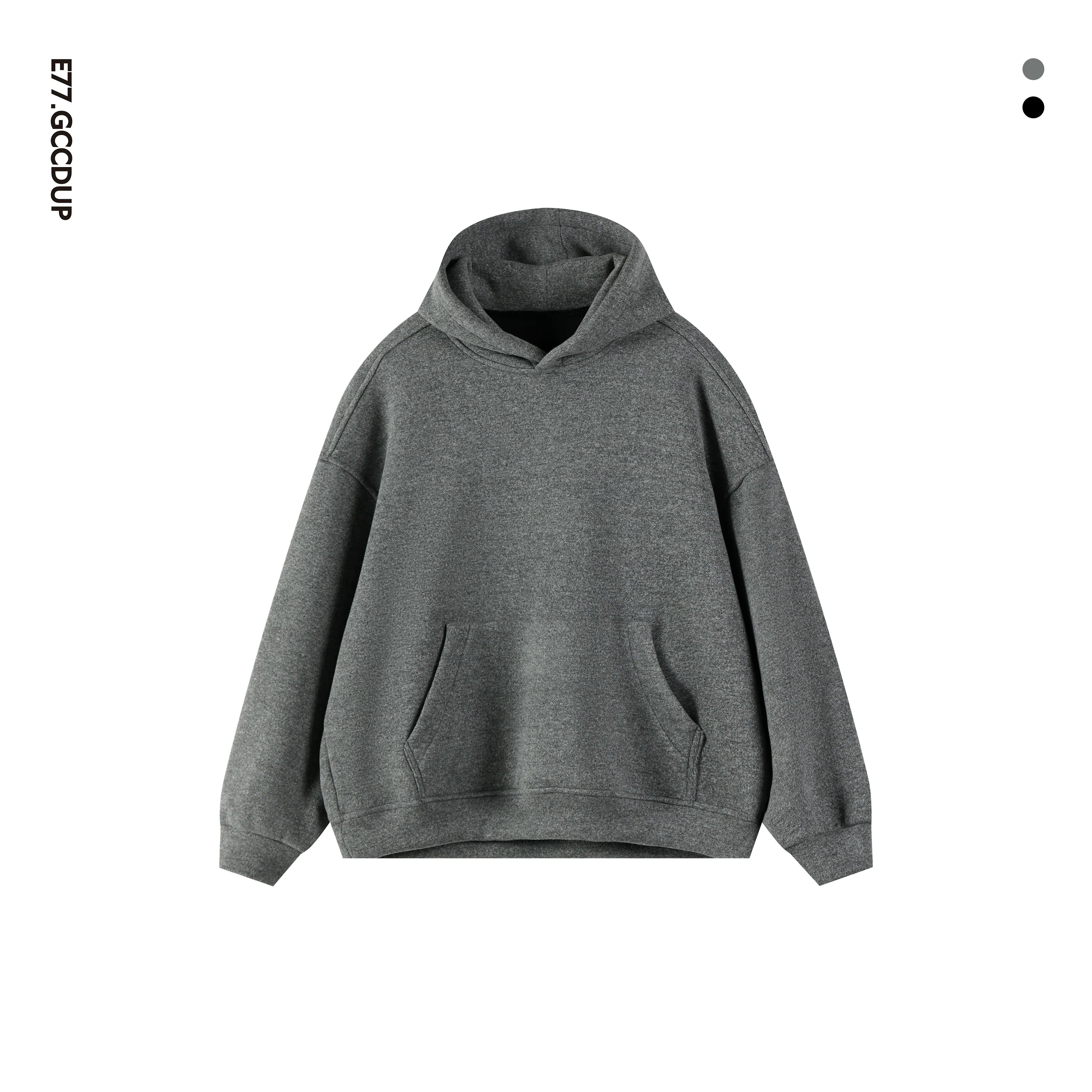 Kangaroo sweater heavy double stream spinning terry cloth stacked wear velvet kangaroo hooded sweater set