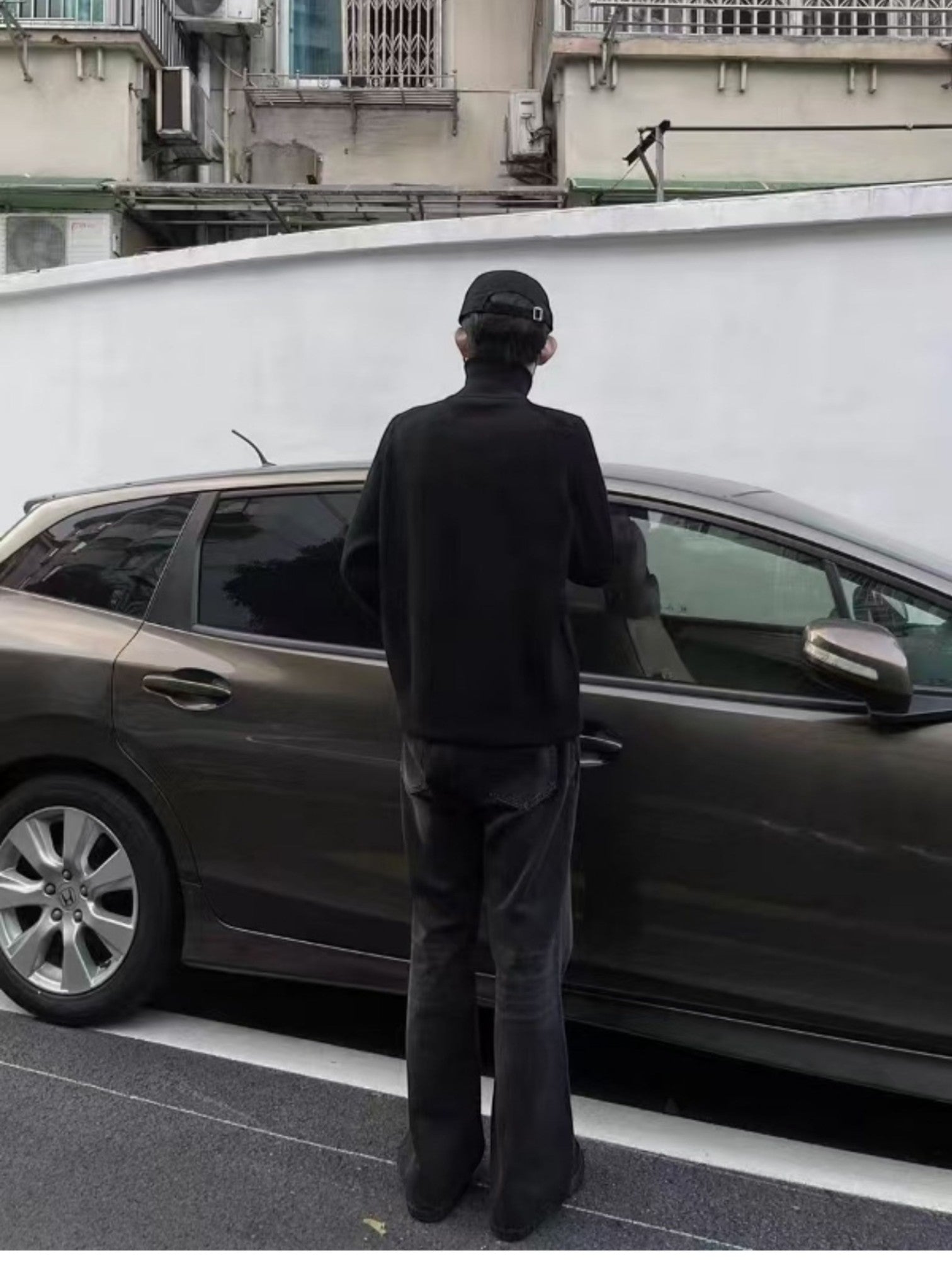 [WXB] 한국산 골지 지퍼업 하이칼라 셔츠 st4010