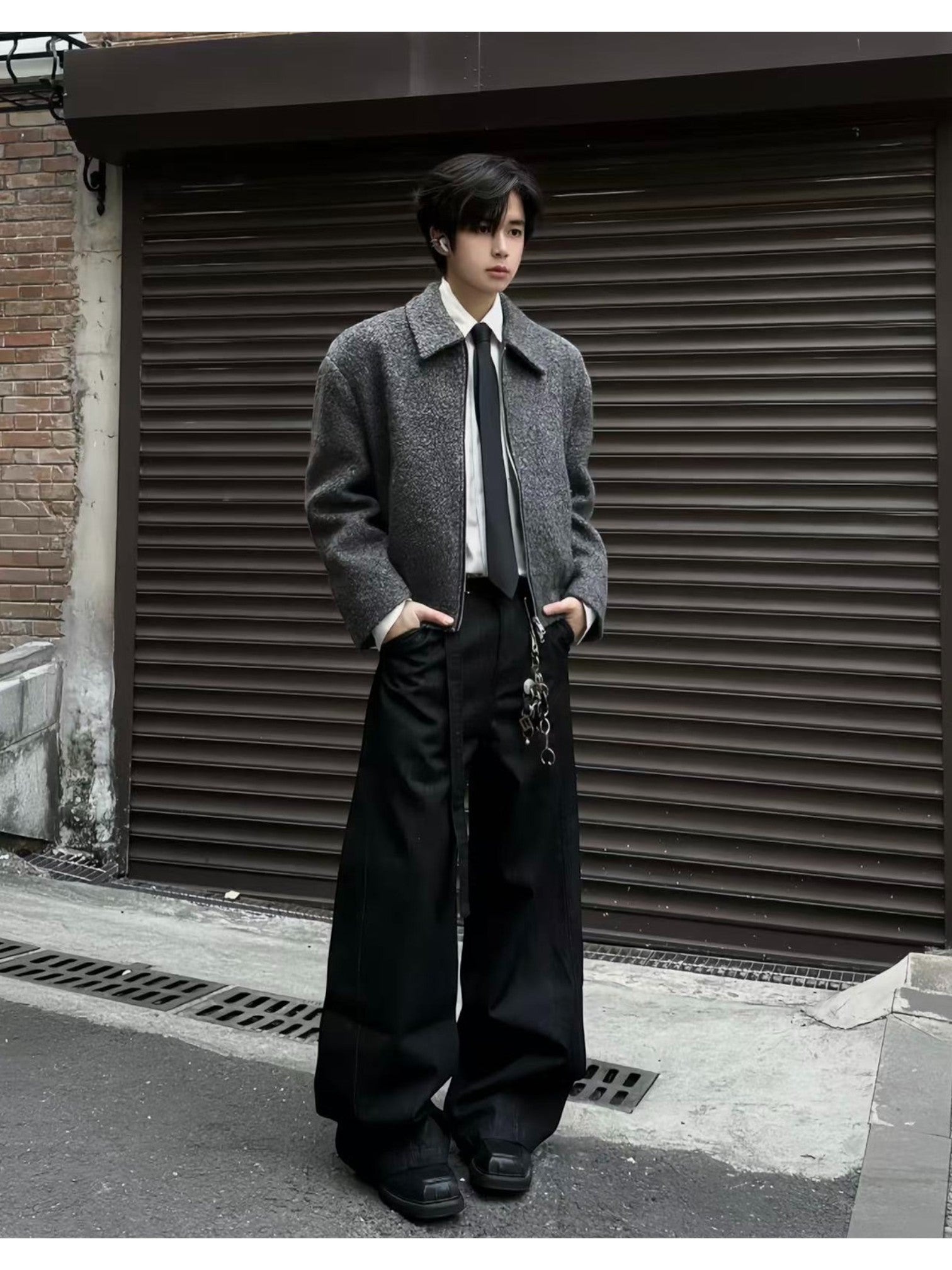 [SINONOME] DRAWSTRING A-CUT HEAVY JEANS st5021