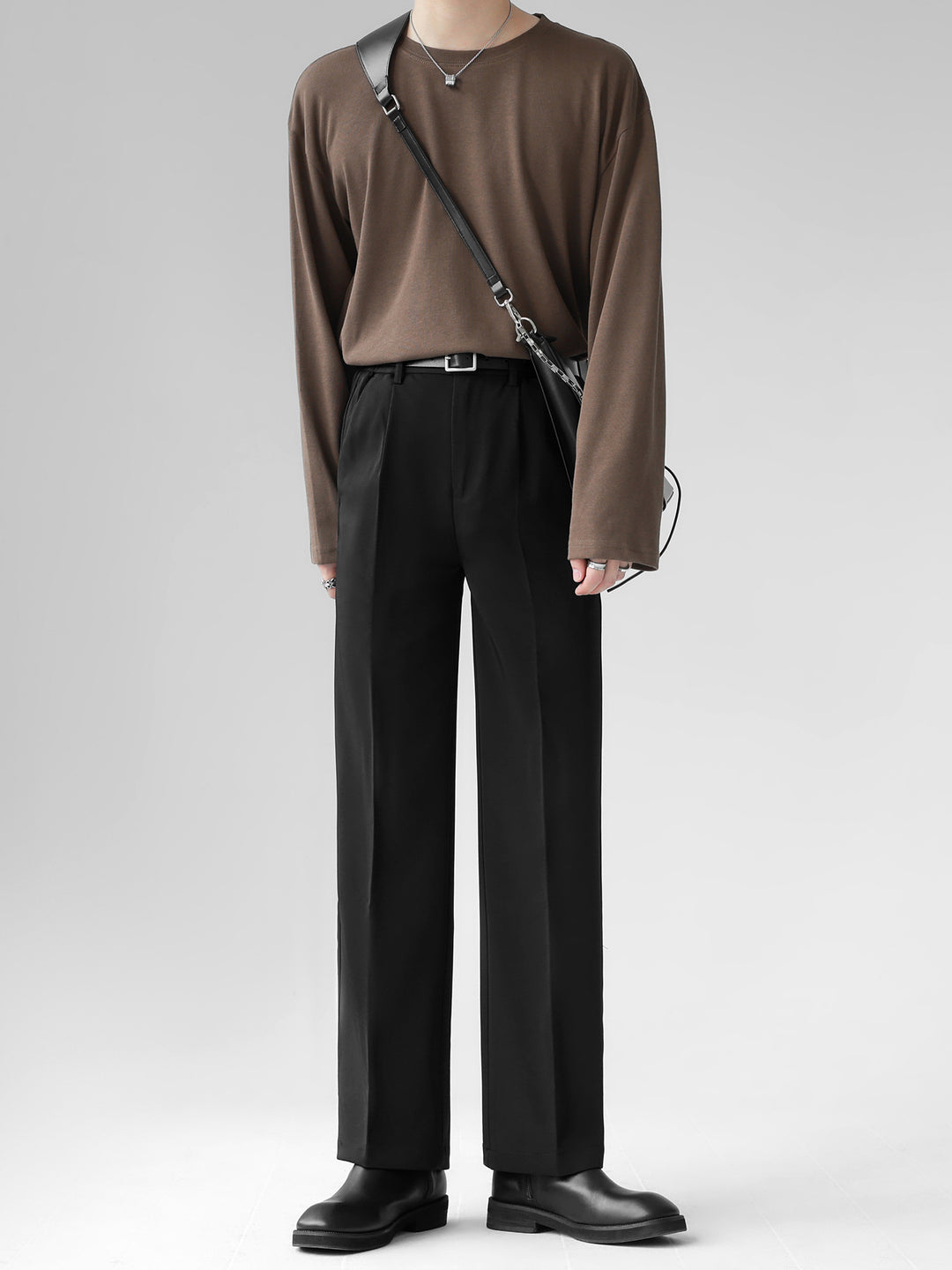 [HOHO] 자체 제작 고급 드레이프 솔리드 컬러 티셔츠 ST1750 