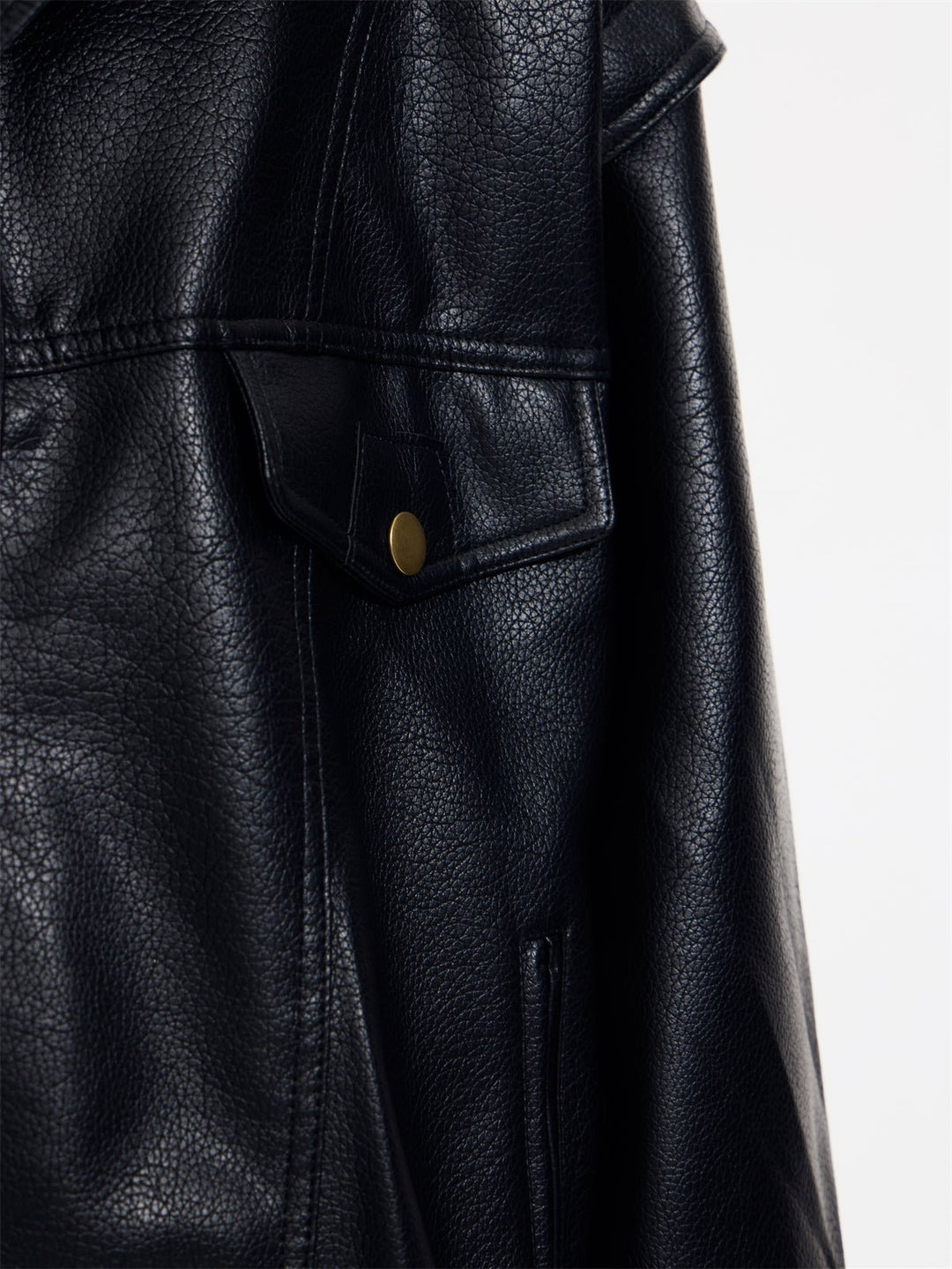 [PeopleStyle] Genderless wear silhouette fashionable leather jacket st1789