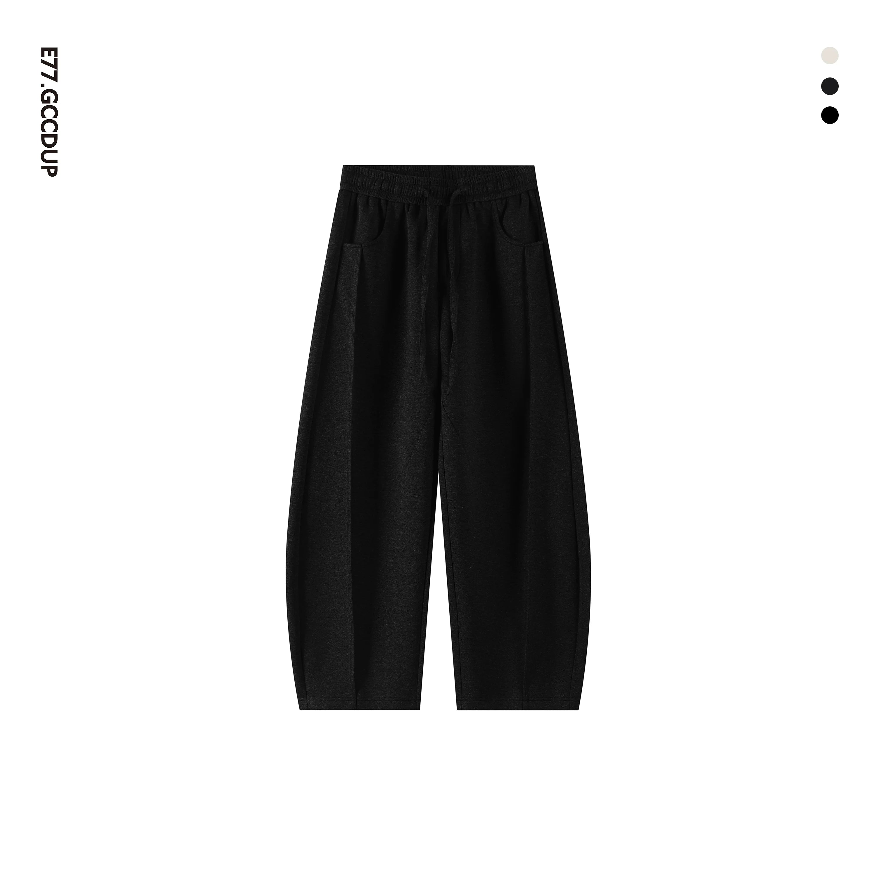 Wuyu 25cleanfit Herbst- und Winter-Jogginghose, locker und schlicht, mit krumm geschnittener Silhouette, lässige Hose