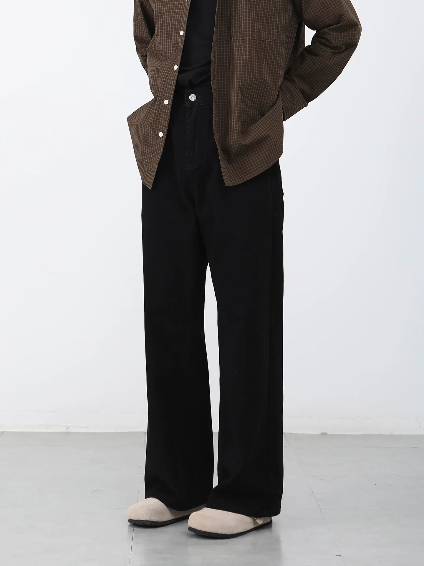 Black Jeans Men's Straight Casual Pants SIN0947