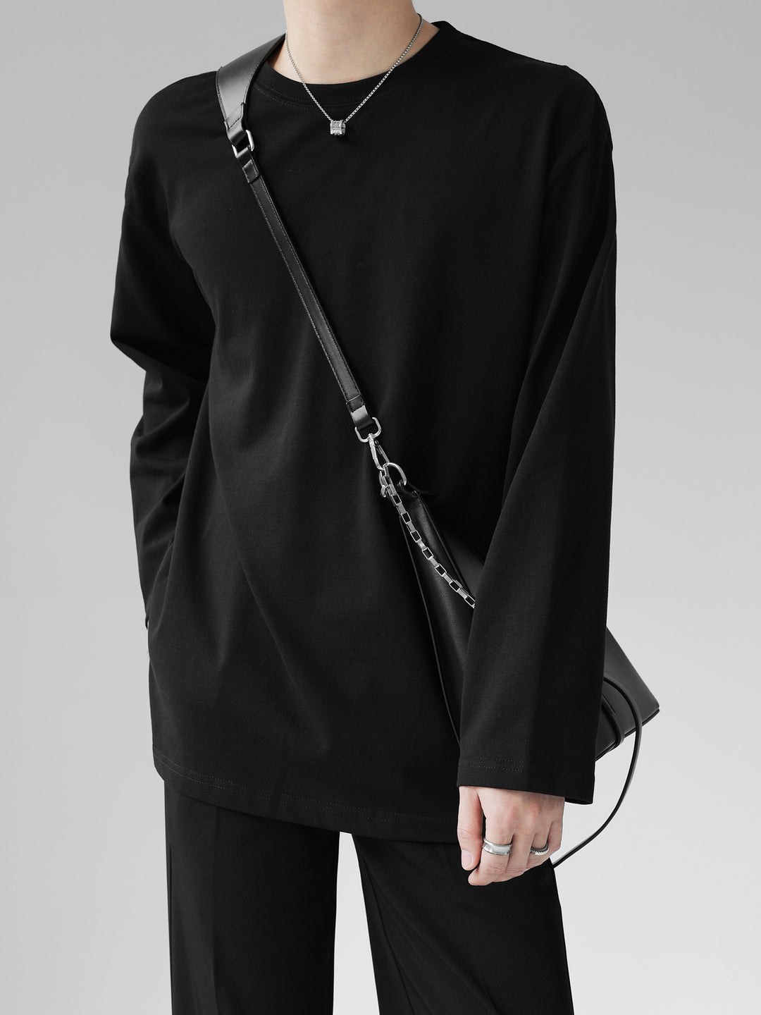 [HOHO] 자체 제작 고급 드레이프 솔리드 컬러 티셔츠 ST1750 