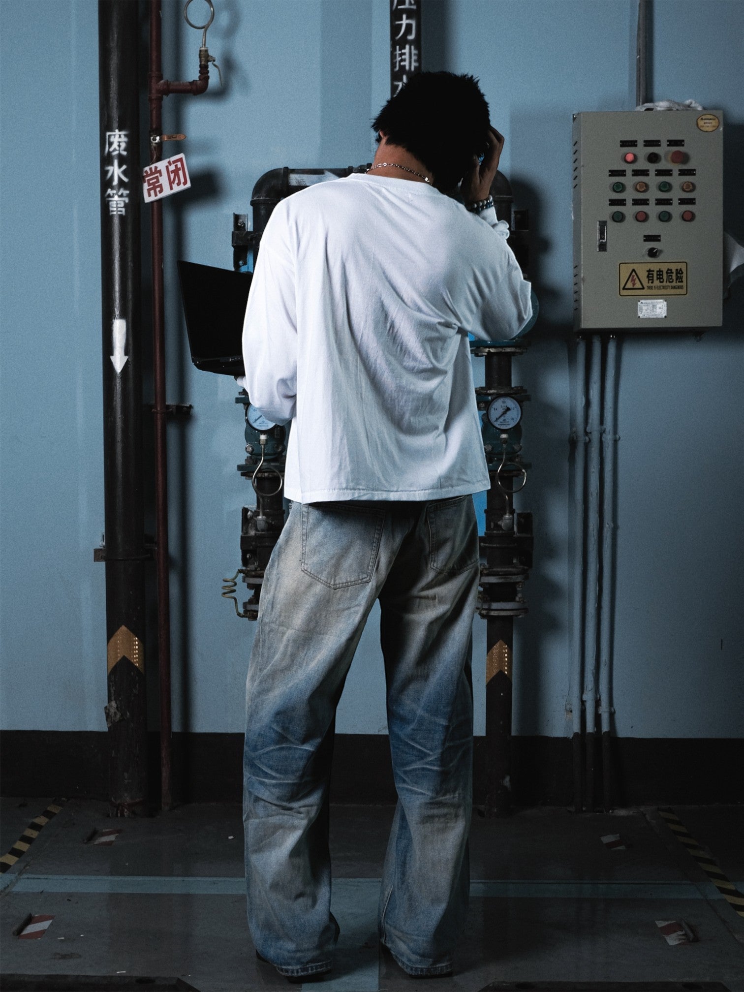 [TBR] WASHED A-CUT JEANS st5026