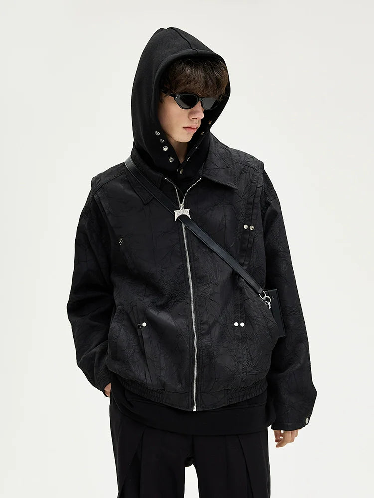 궈차오 아메리칸 레트로 클린핏 재킷 (남녀 공용), 트렌디한 브랜드 레이지 시크 코트 