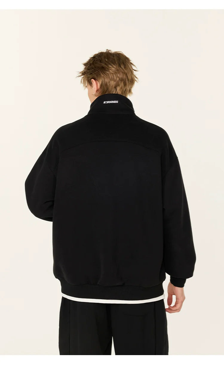 두꺼운 자수가 놓인 스웨터 캐주얼 재킷 SIN0986 