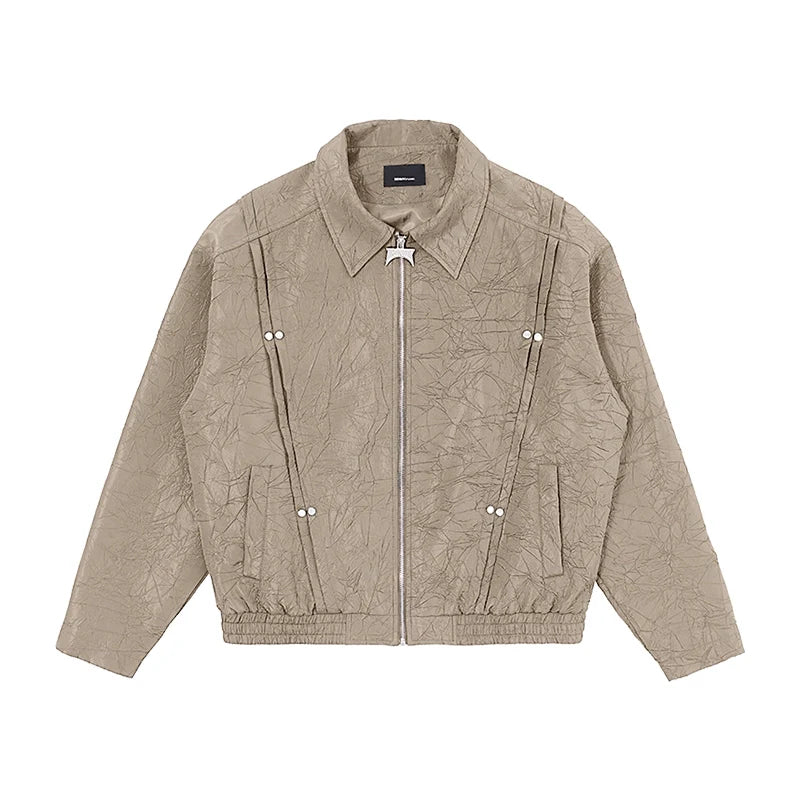 궈차오 아메리칸 레트로 클린핏 재킷 (남녀 공용), 트렌디한 브랜드 레이지 시크 코트 