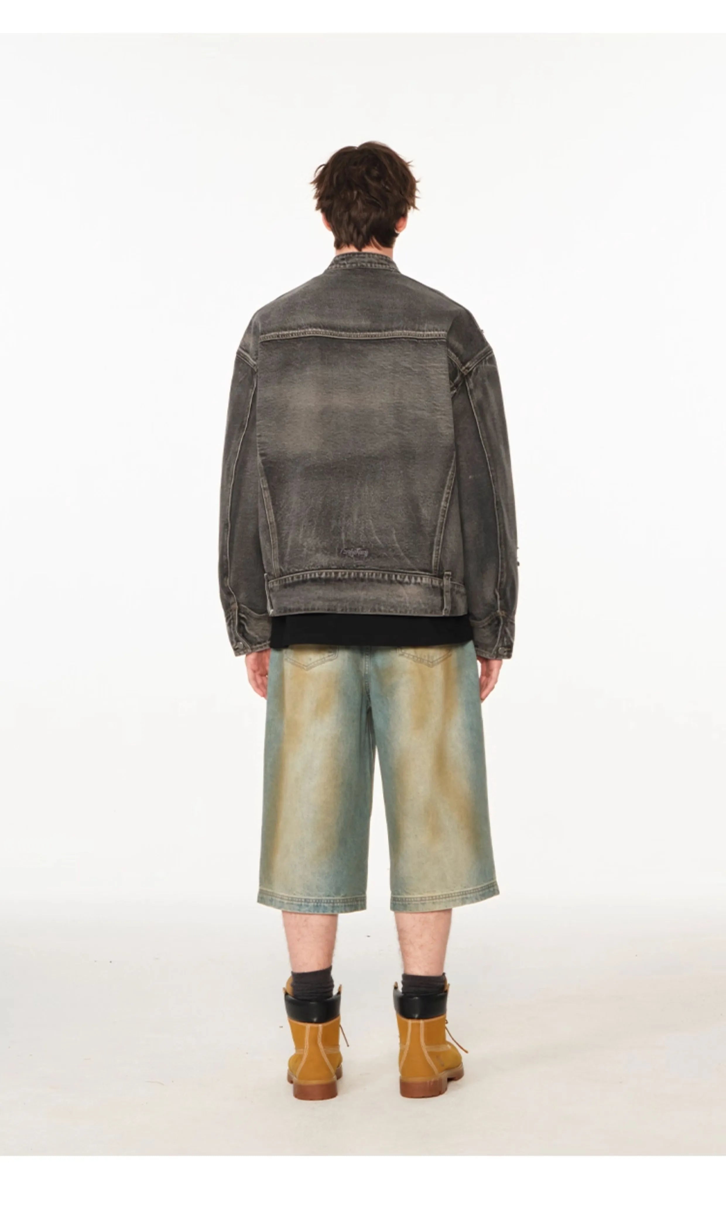 American high street cleanfit flip-flop denim jacket SIN0990