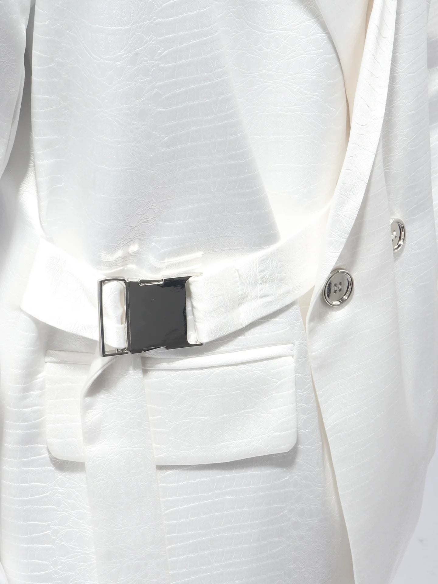 Premium buckle heavy industry shoulder padded blazer male ruffian handsome niche design suit