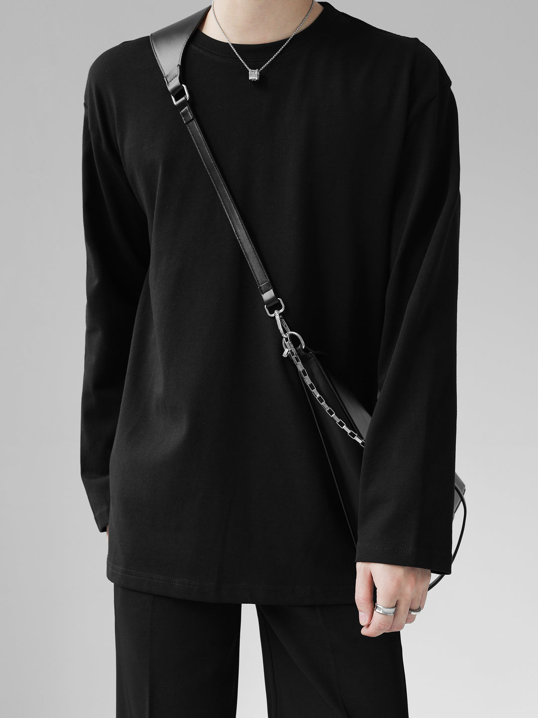 [HOHO] 자체 제작 고급 드레이프 솔리드 컬러 티셔츠 ST1750 